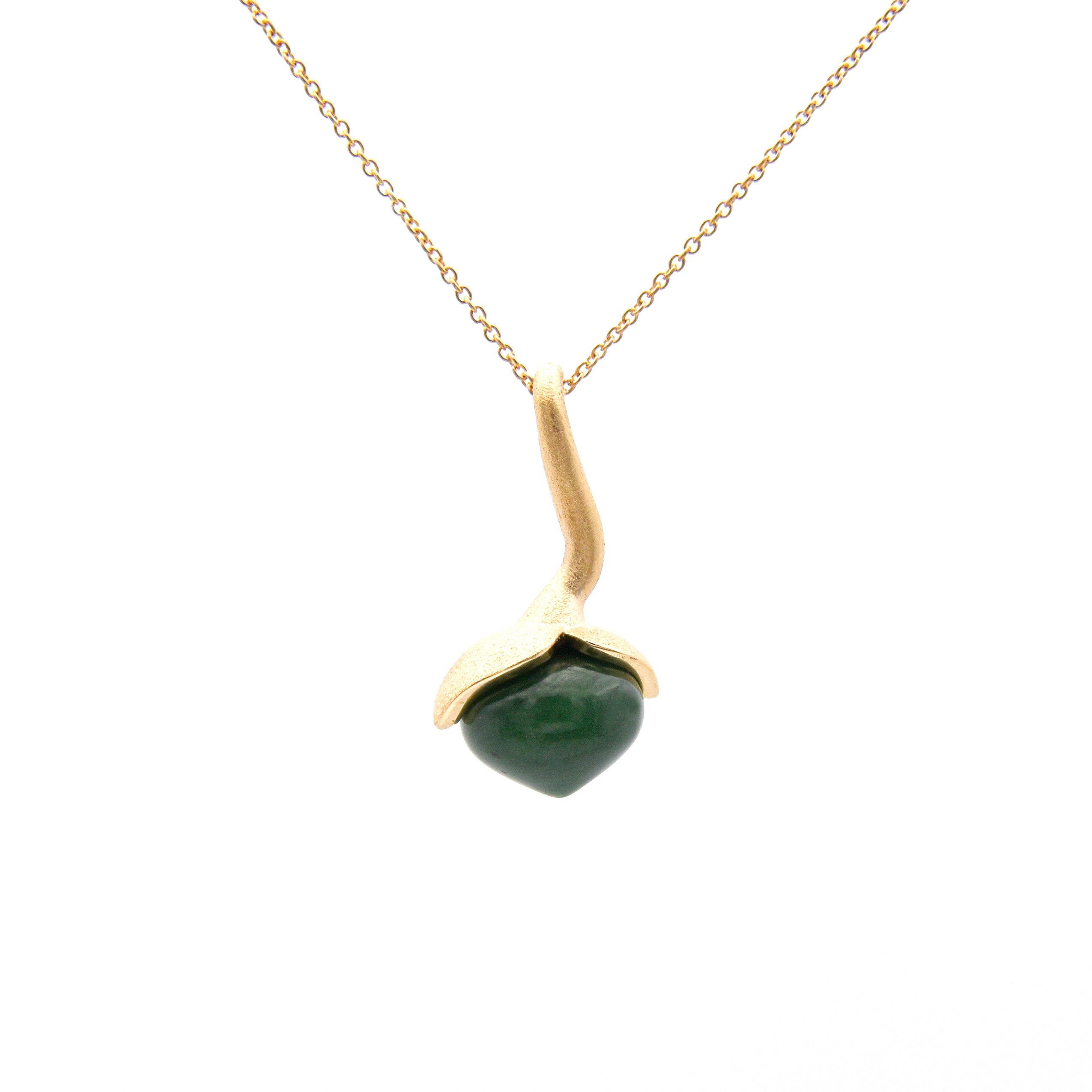 Dolce pendant "big" with jade 925/-
