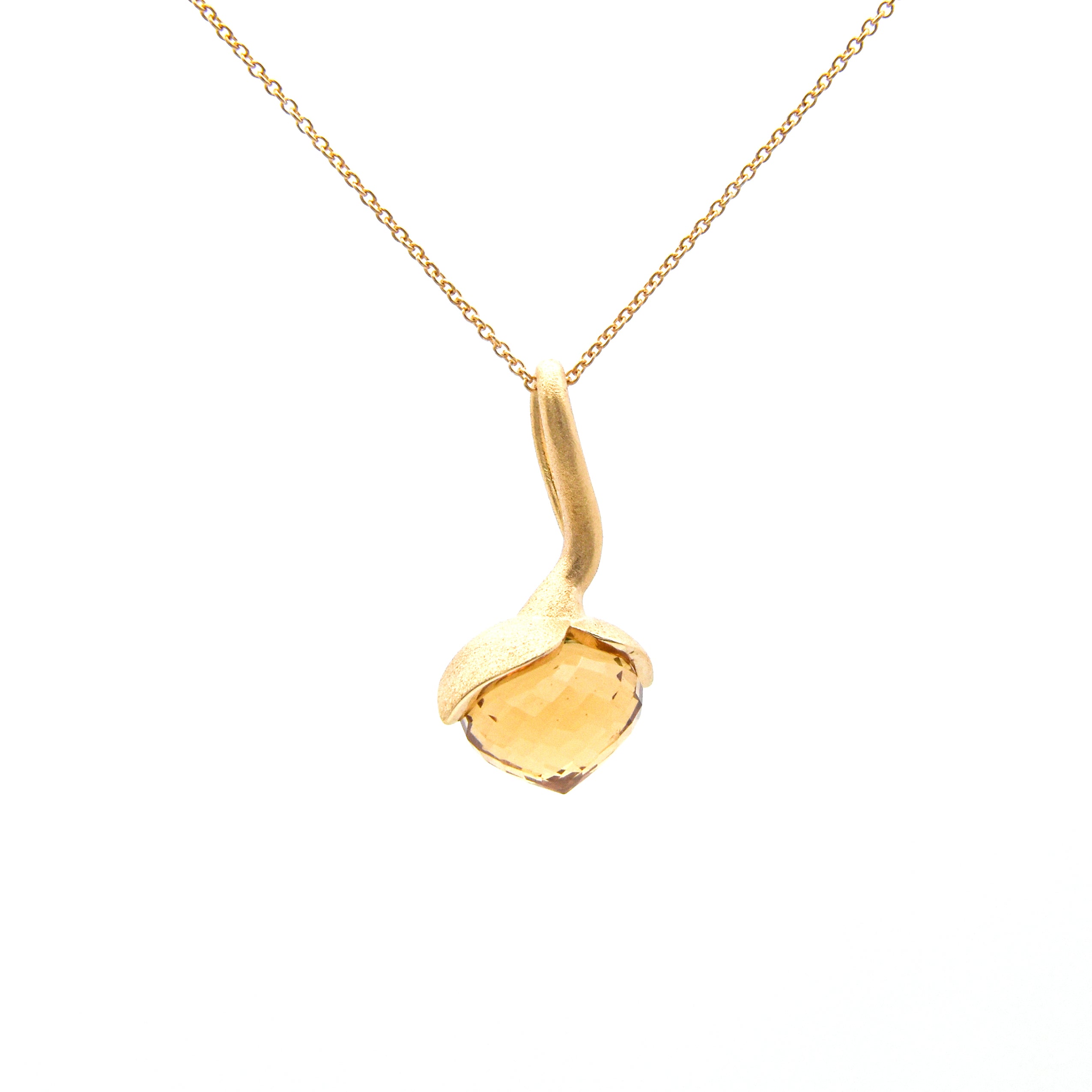 Dolce Pendentif "big" avec quartz champagne 925/-