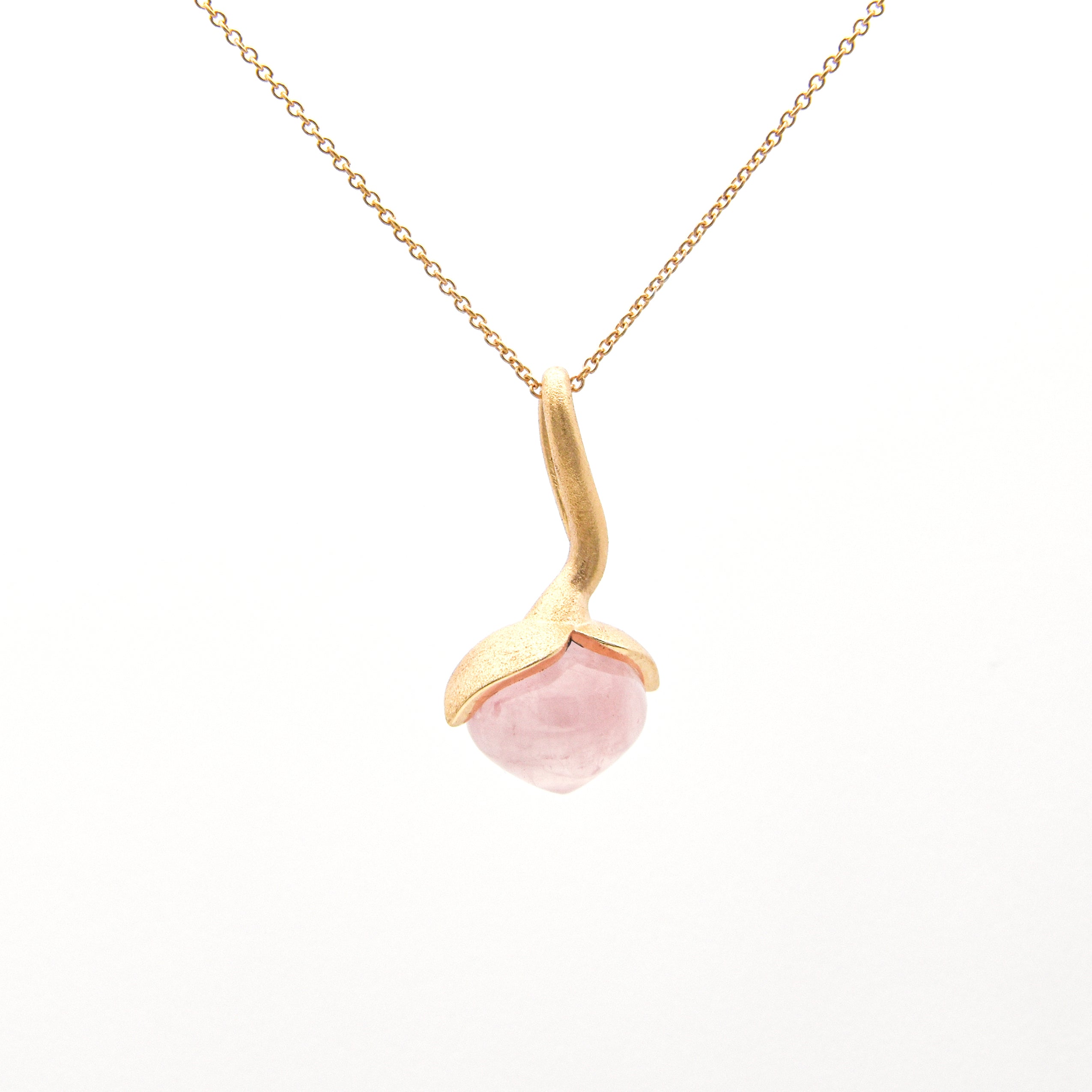 Dolce Anhänger "big" mit Rosenquarz 925/-