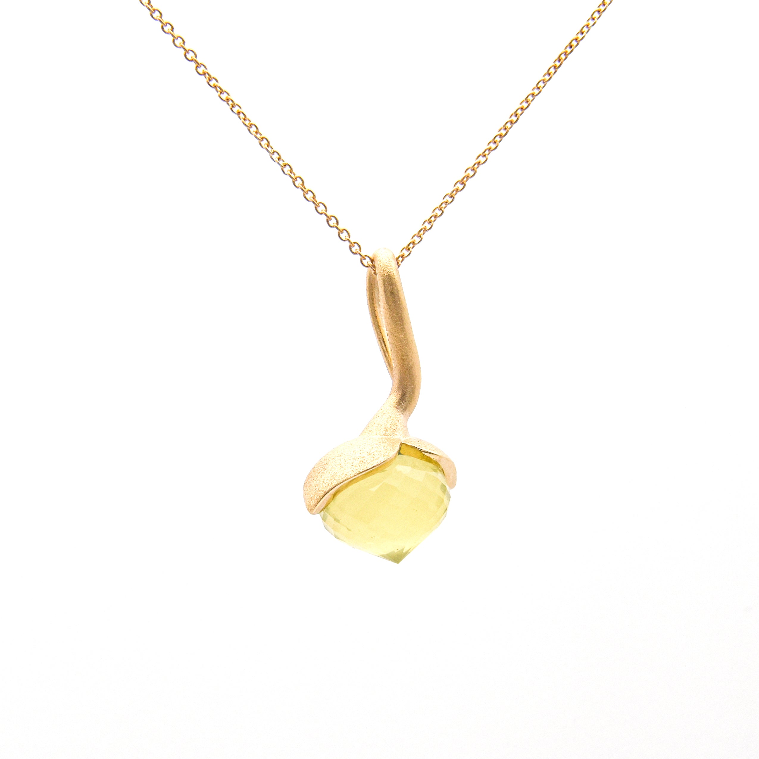 Dolce hängsmycke "big" med citronkvarts 925/- kr