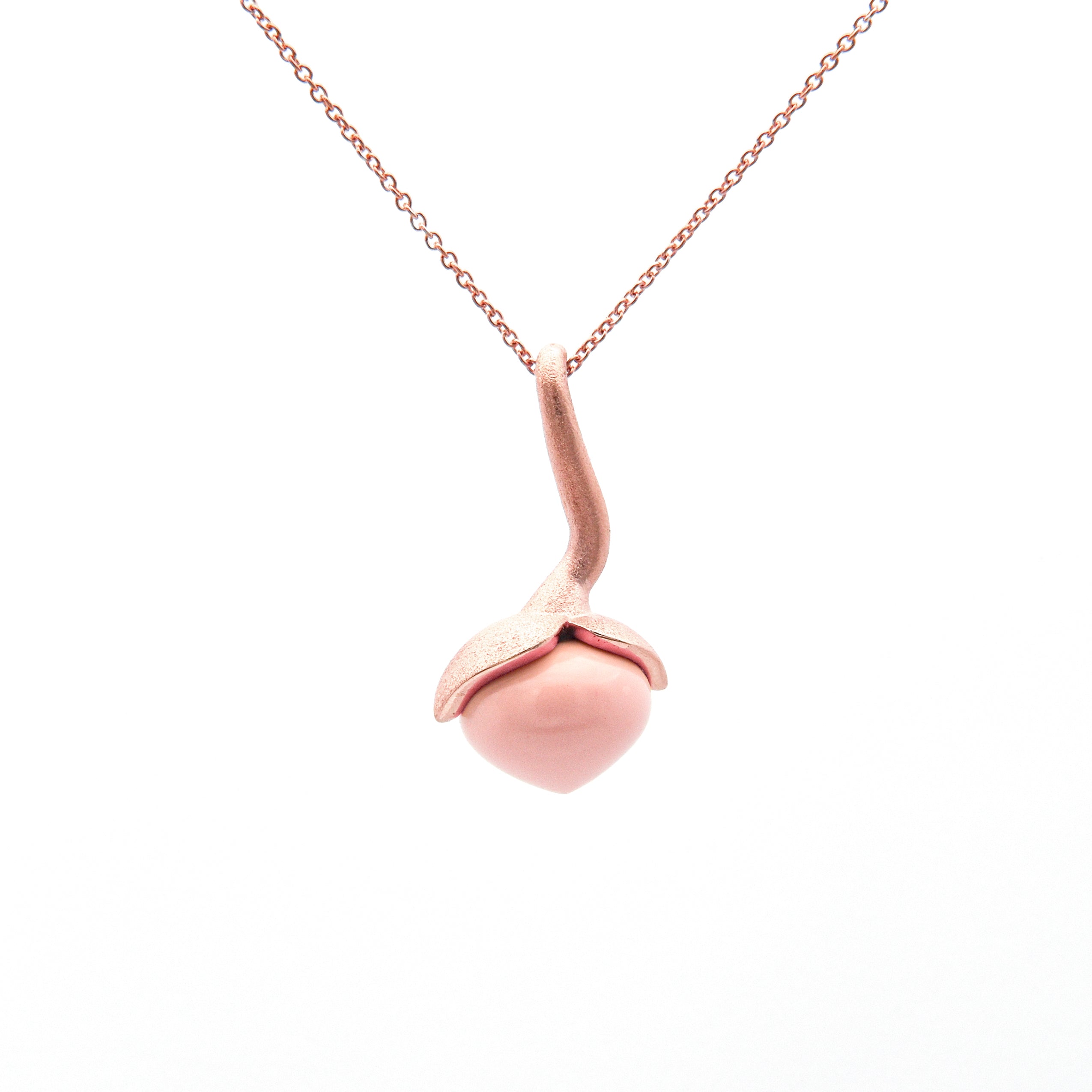 Dolce Anhänger "big" mit Koralle rec.  Engelshaut 925/-