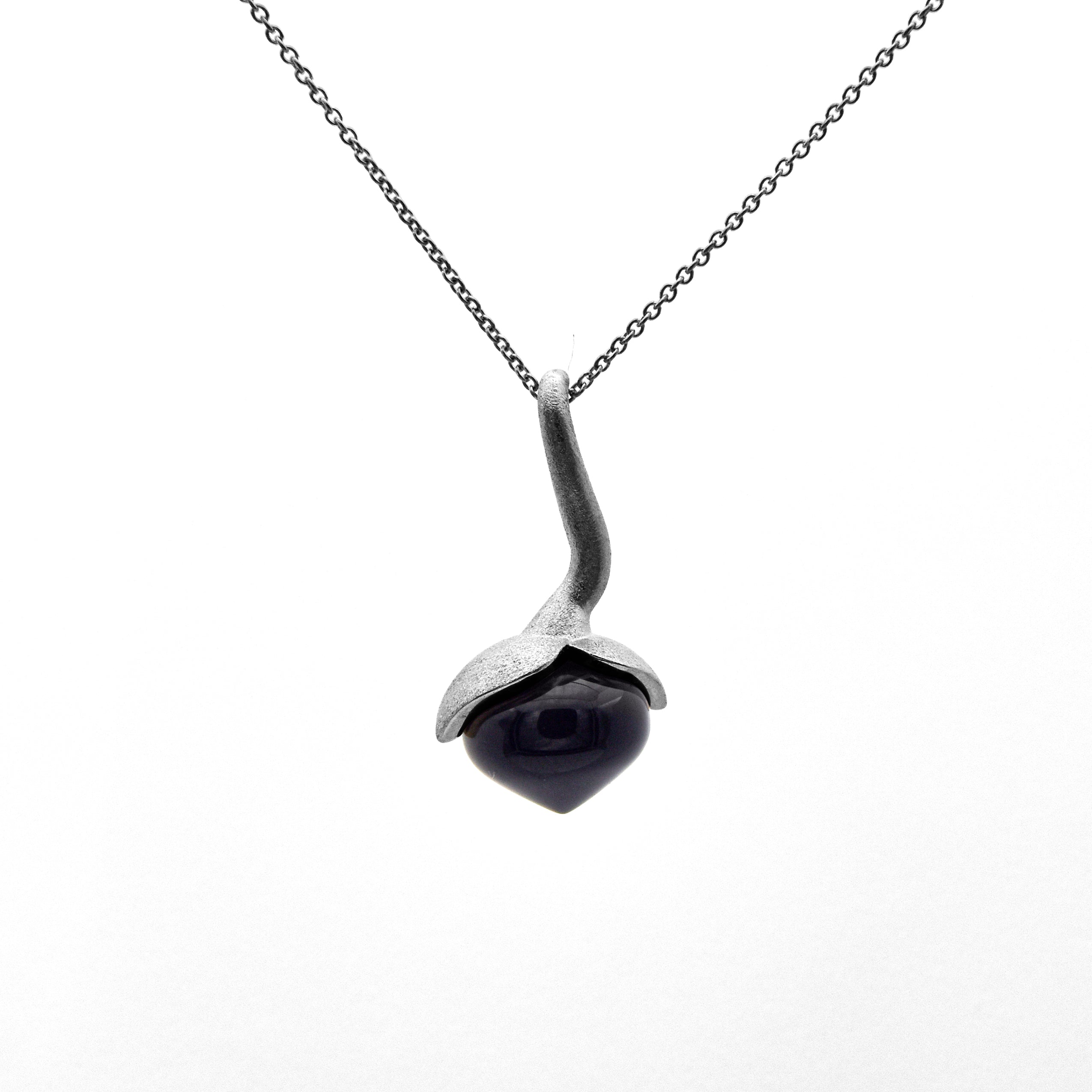 Dolce hängsmycke "big" med onix 925/-