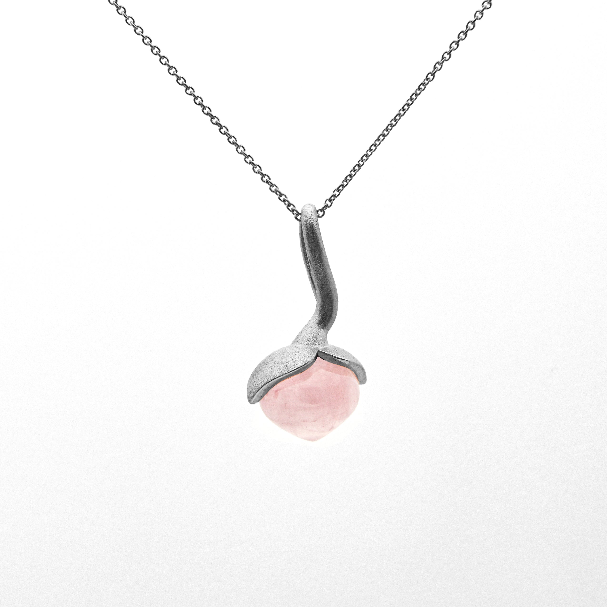 Dolce Anhänger "big" mit Rosenquarz 925/-