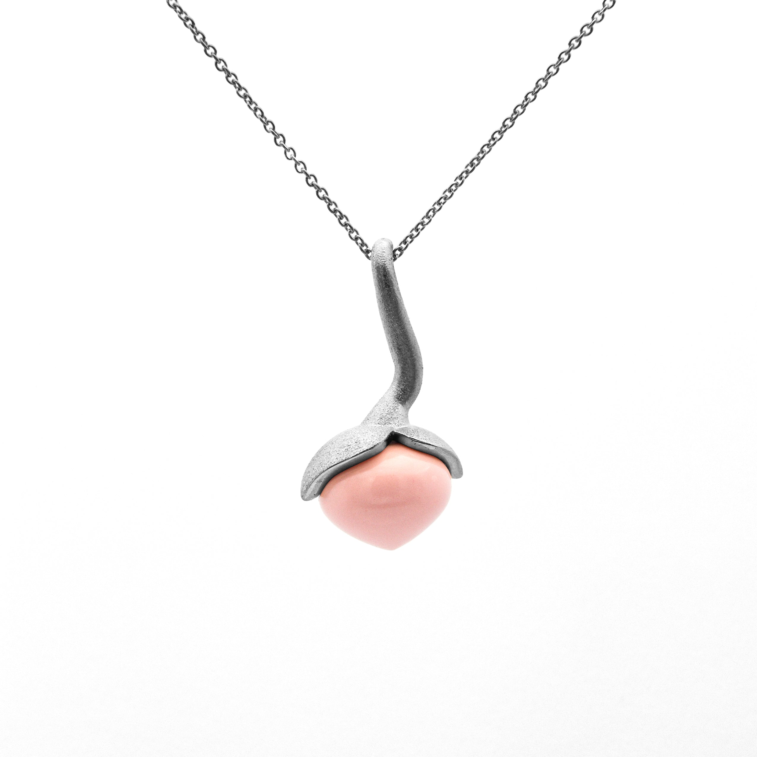 Dolce Anhänger "big" mit Koralle rec.  Engelshaut 925/-