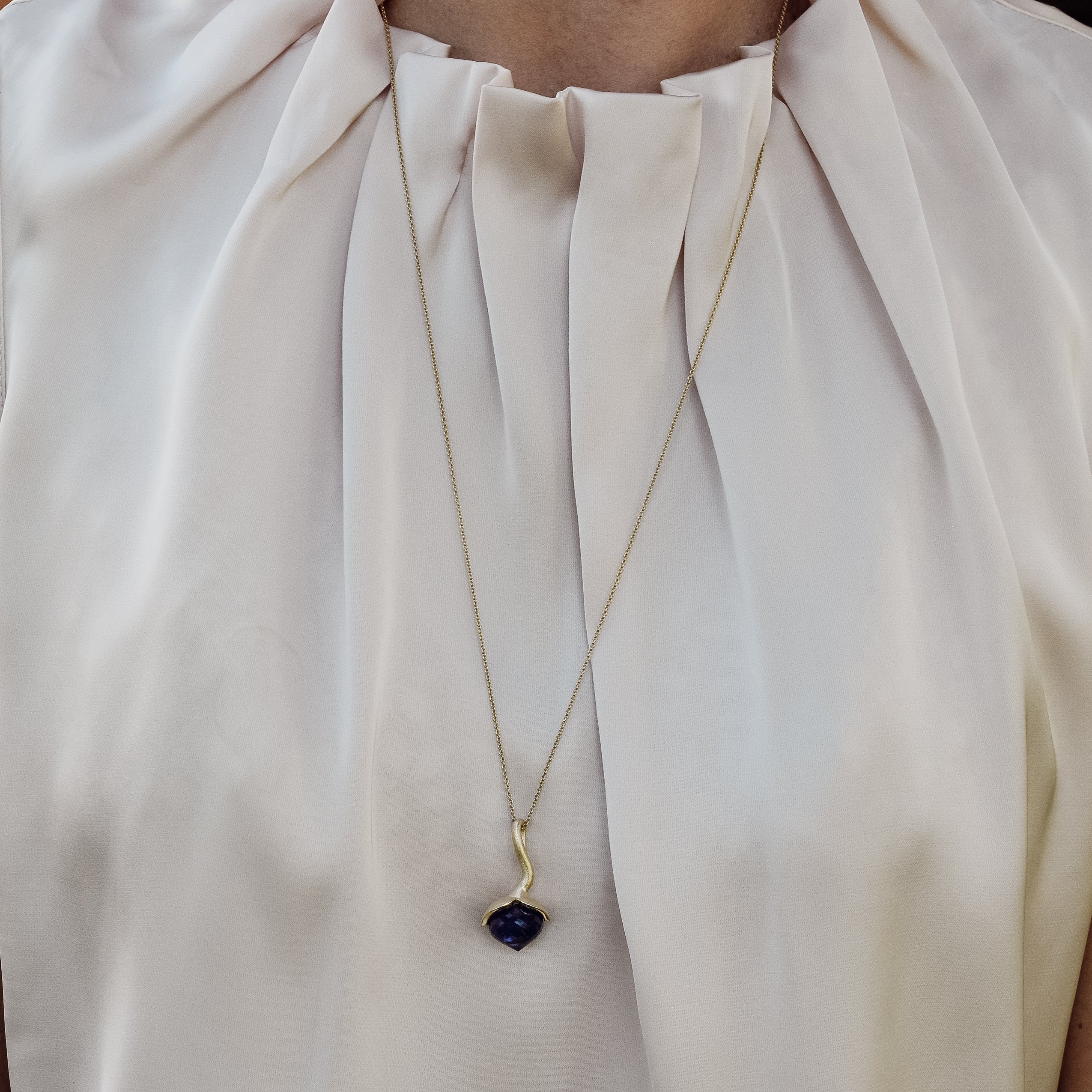 Dolce hängsmycke "big" med ametist 925/-.