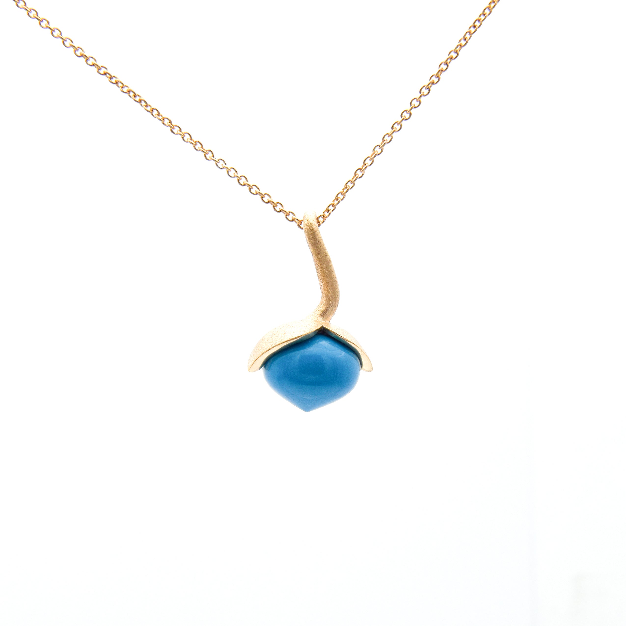 Dolce hängsmycke "medium" med turkos rec. 925/-.