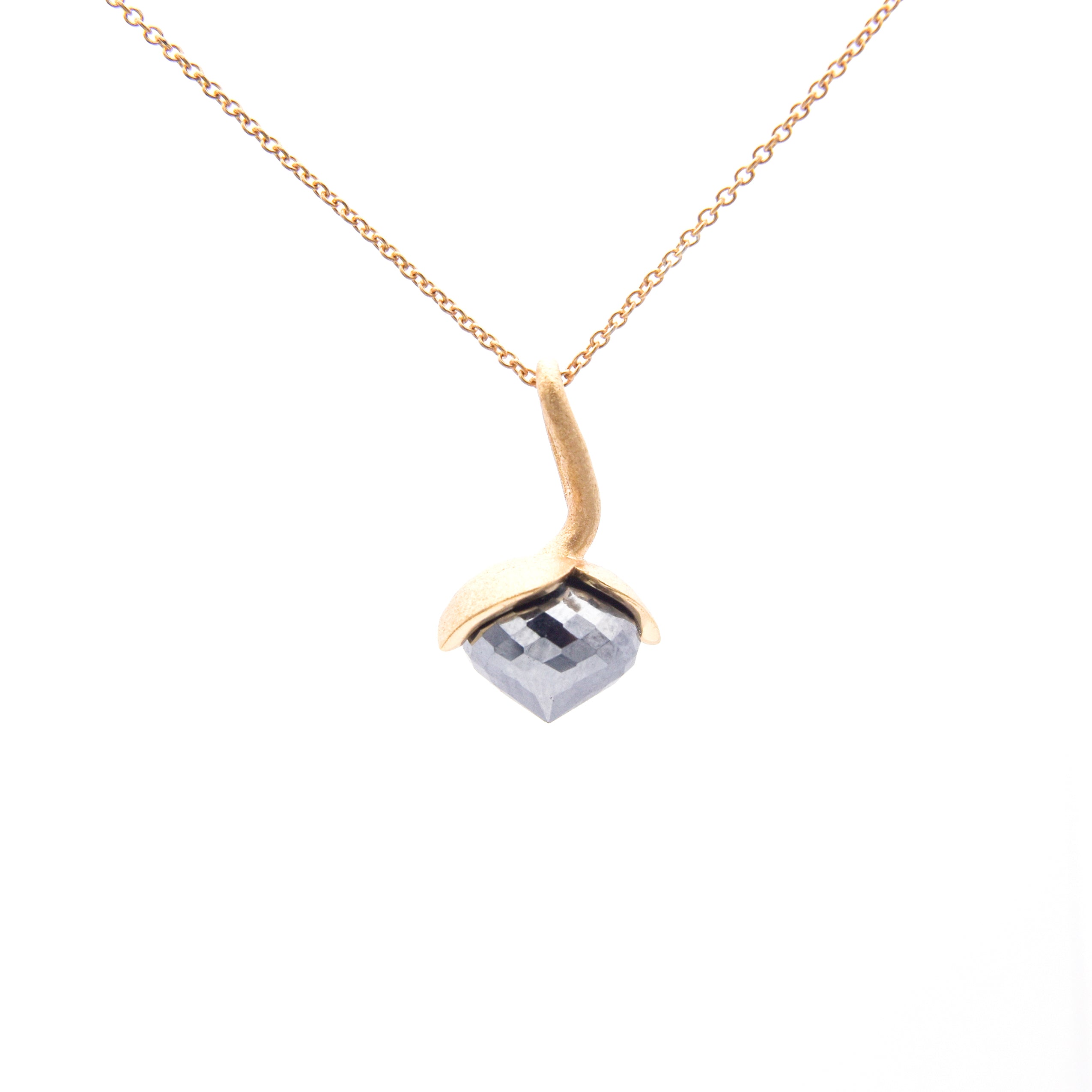 Dolce-vedhæng "medium" med hæmatit rec. 925/-