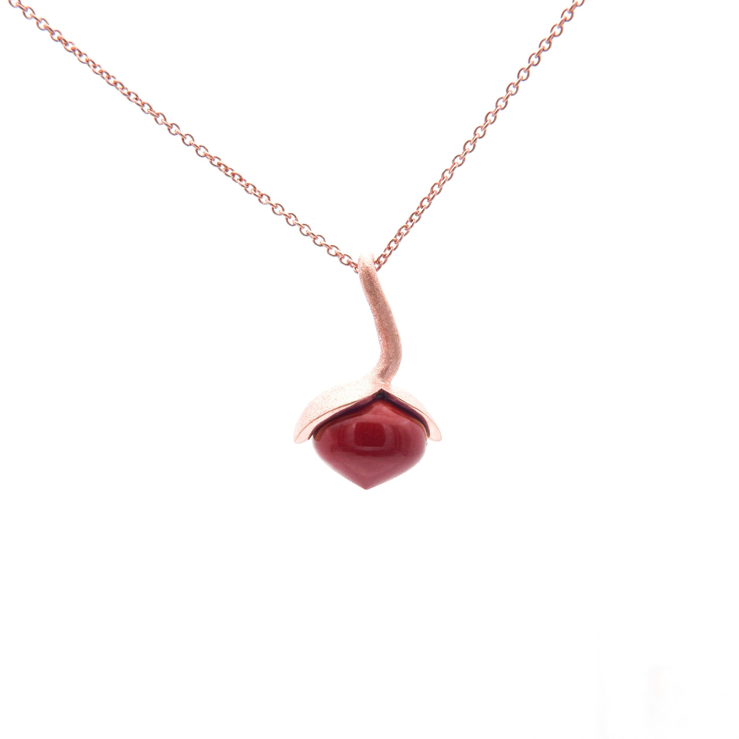 Dolce hanger "medium" met koraal rec. 925/-