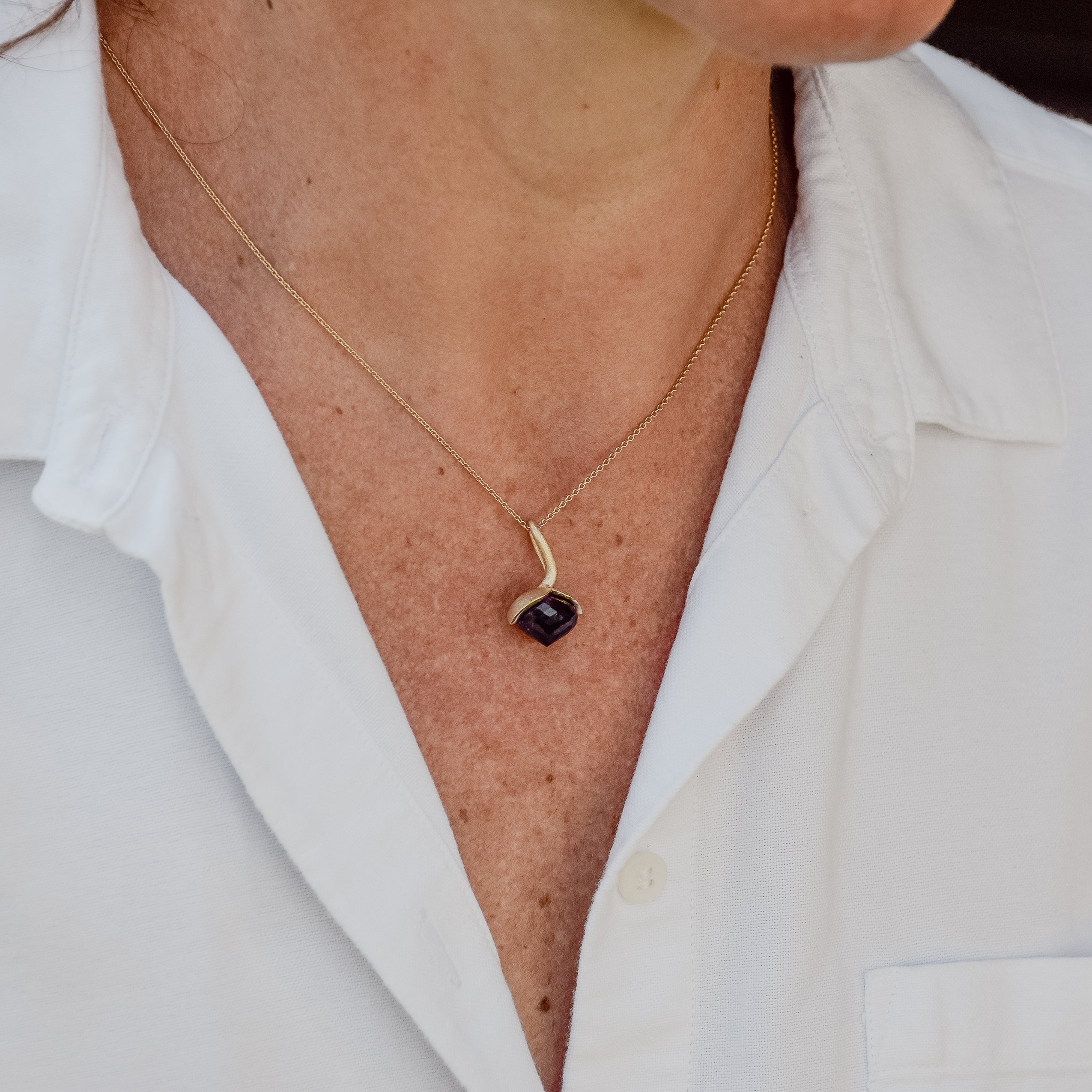 Dolce vedhæng "medium" med ametyst 925/-