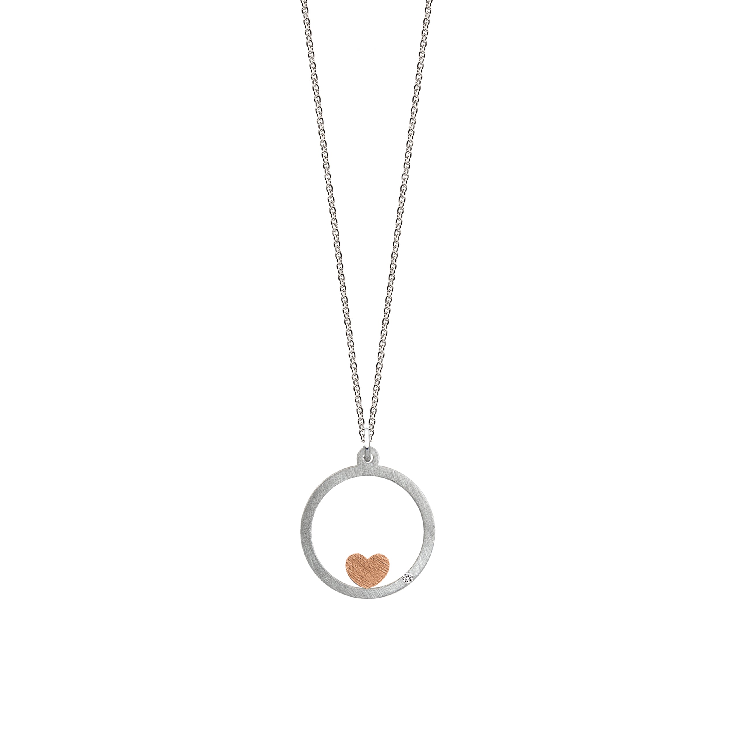 Intention pendentif "LOVE" avec brillant 0.007ct TWVS