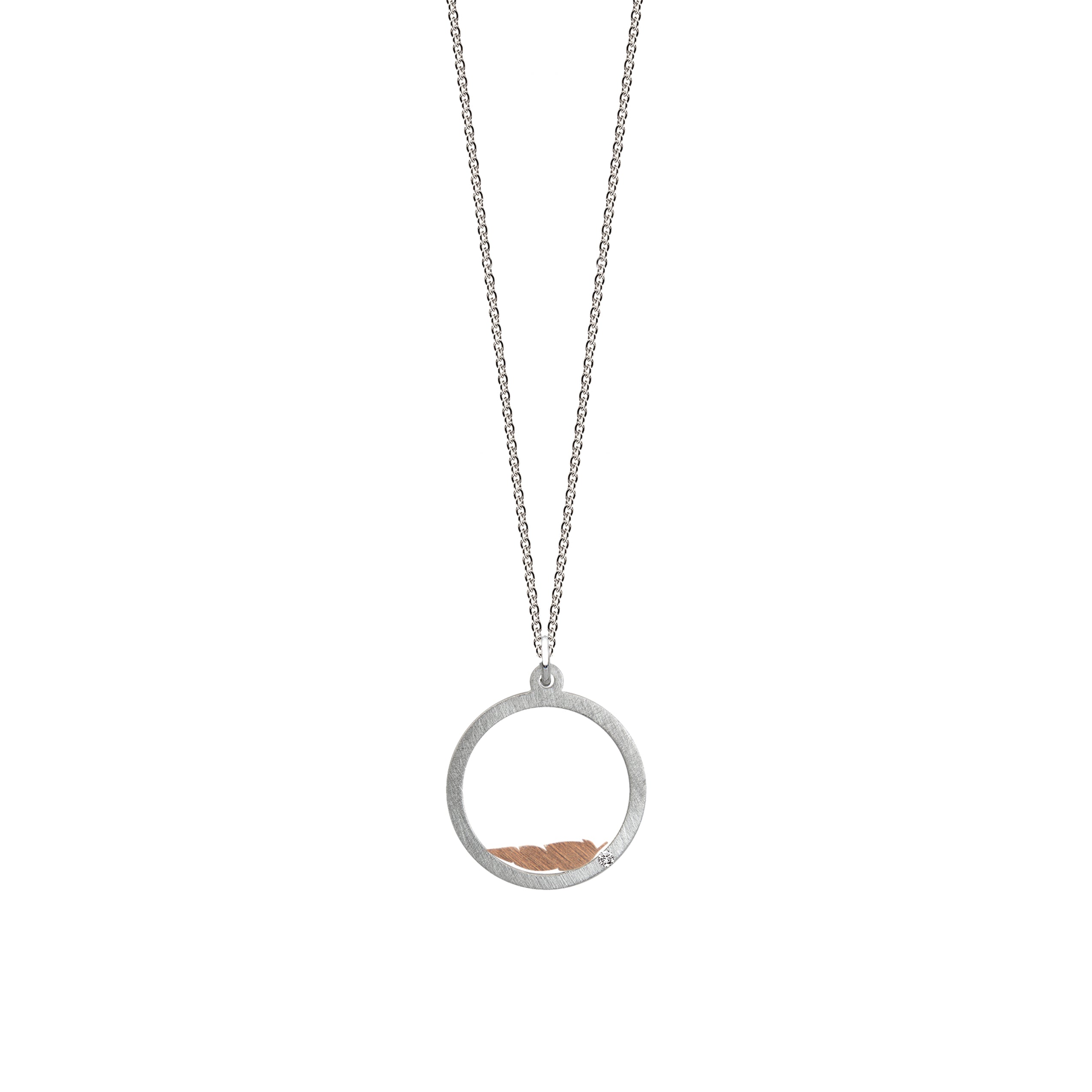 Intention pendentif "COURAGE" avec brillant 0.007ct TWVS