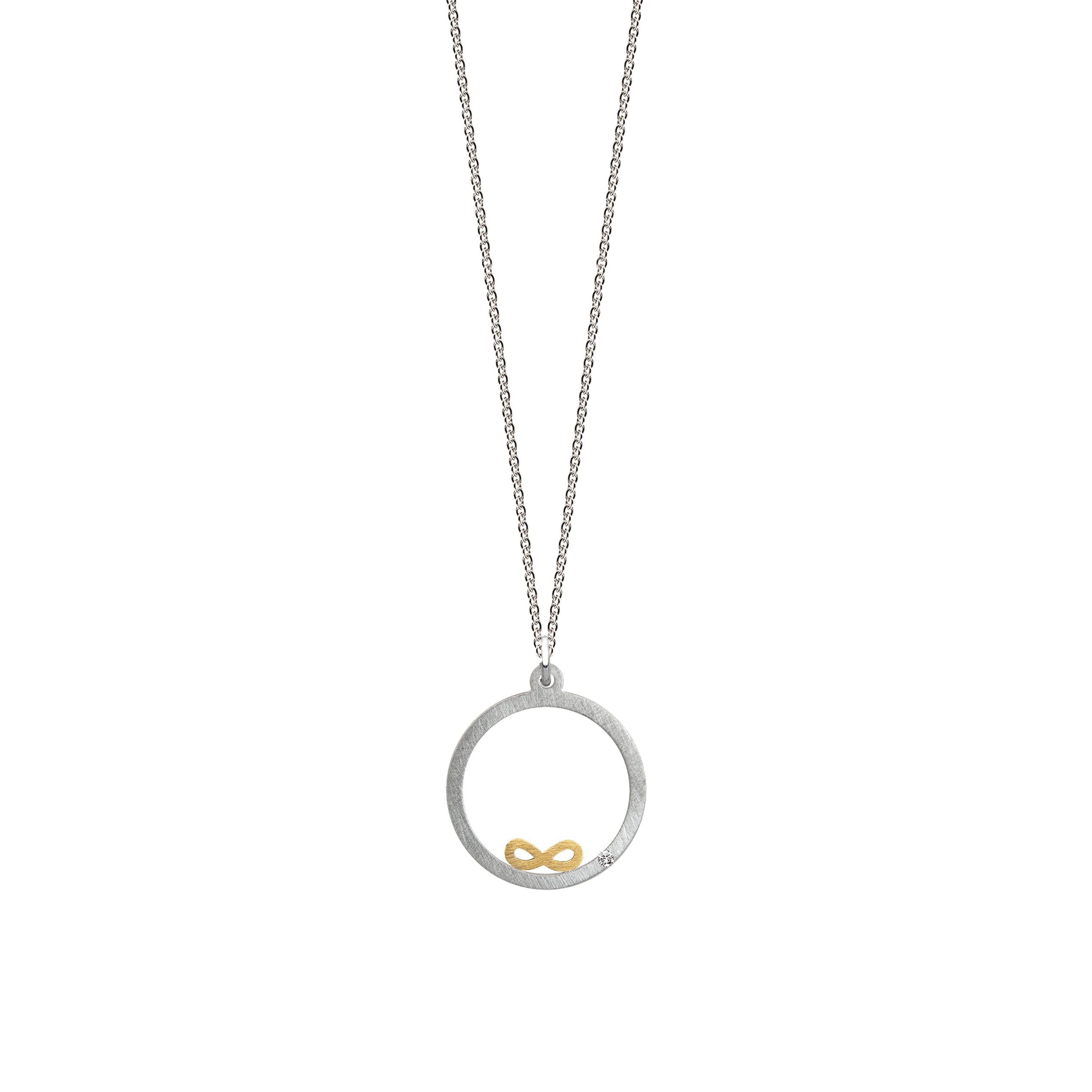 Intention Anhänger "INFINITY" mit Brillant 0.007ct TWVS