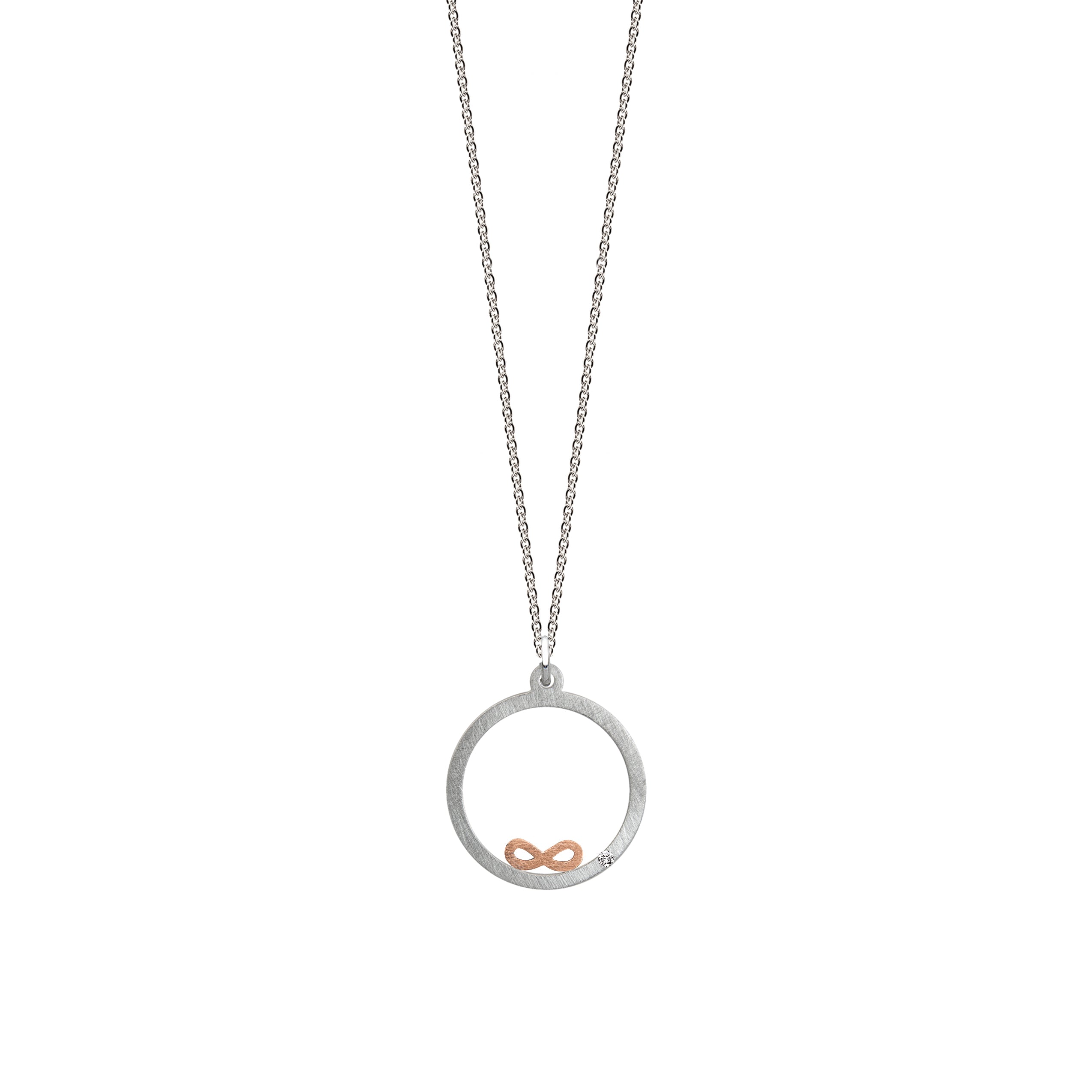 Intention Pendentif "INFINITY" avec brillant 0.007ct TWVS