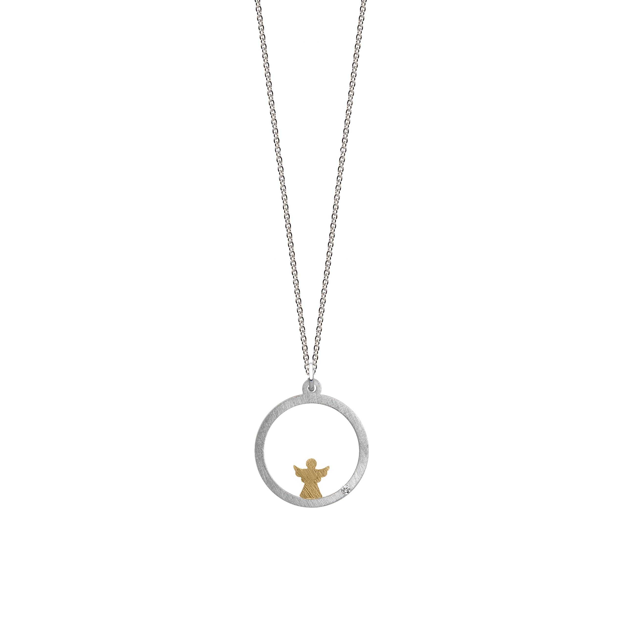 Pendente "ANGEL" con diamante taglio brillante 0,007ct TWVS