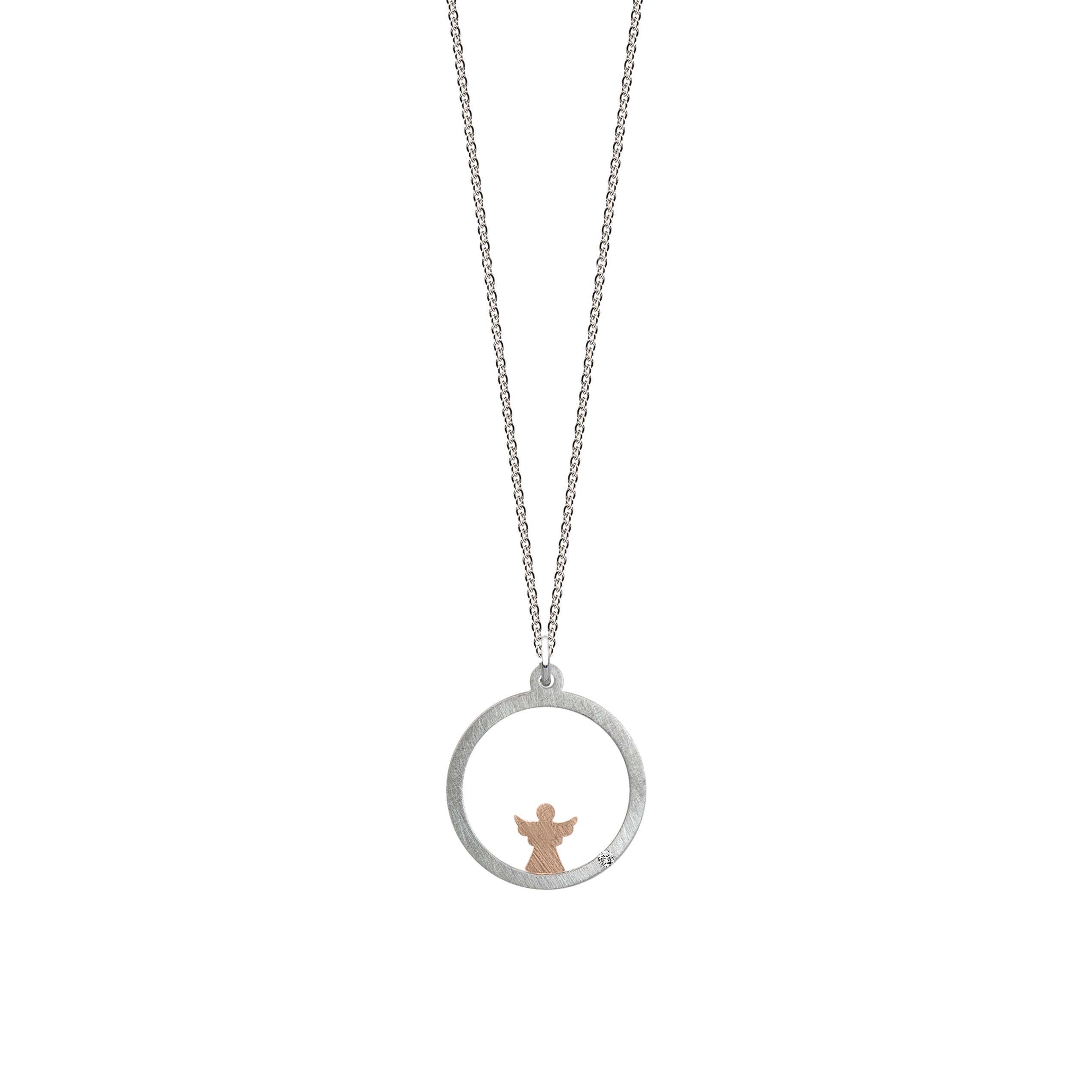 Pendente "ANGEL" con diamante taglio brillante 0,007ct TWVS