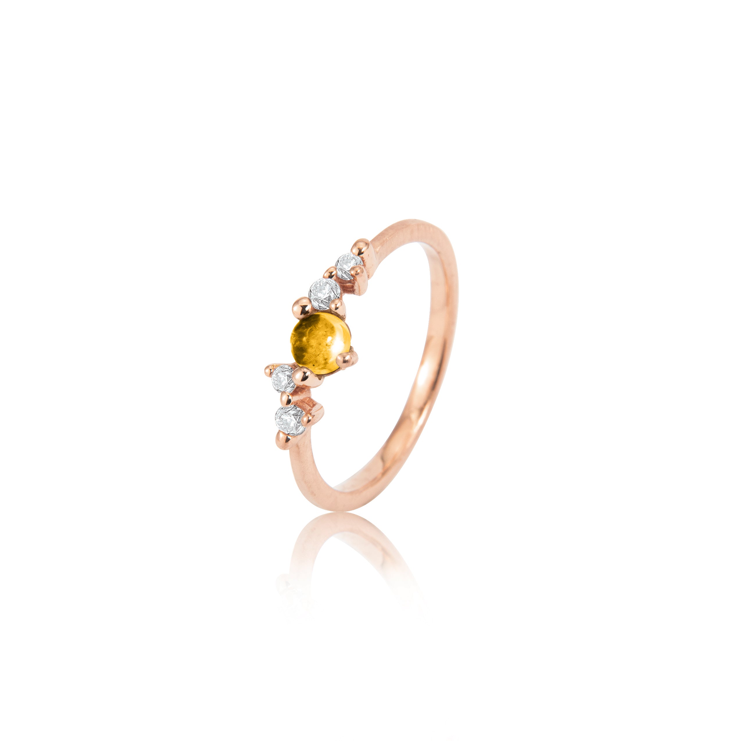 Stellini Ring "smal" in 585/- Gold mit Citrin