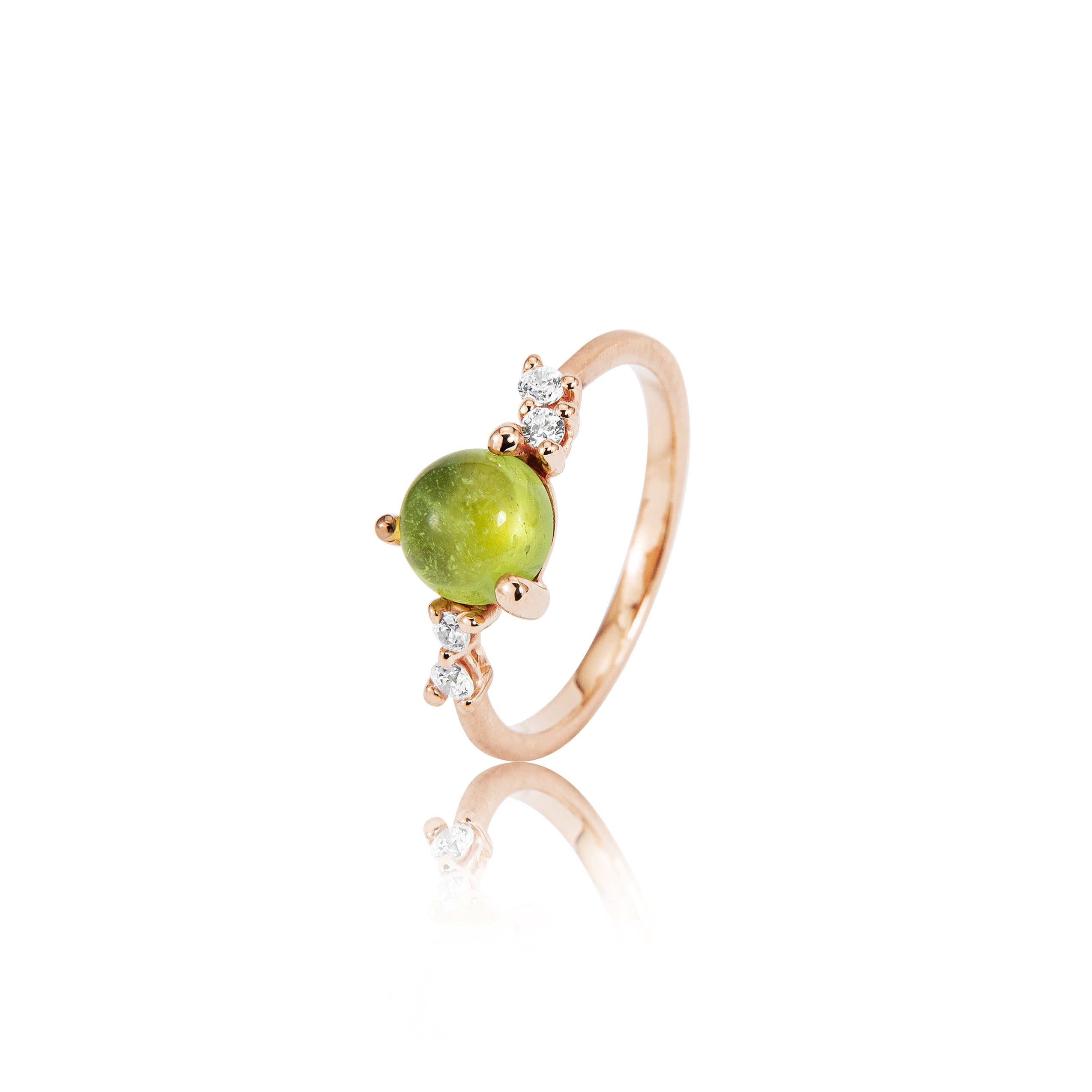 Stellini Ring "medium" in 585/- Gold mit Peridot