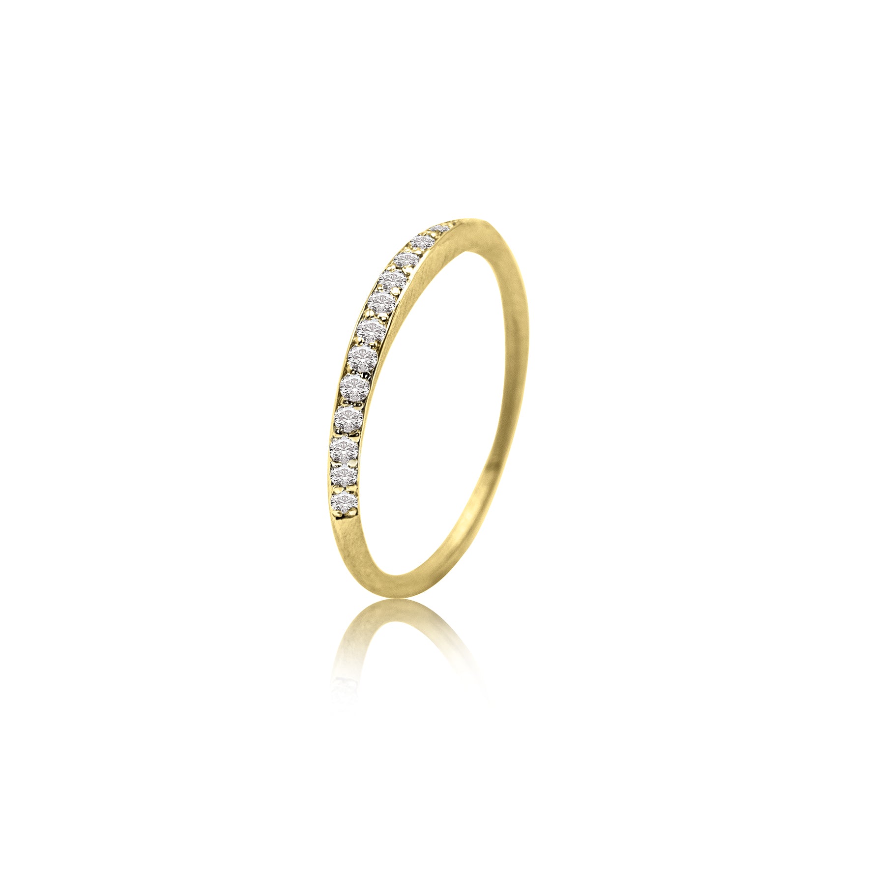 Sparkle Bague "big" en or 585/- avec 7 brillants
