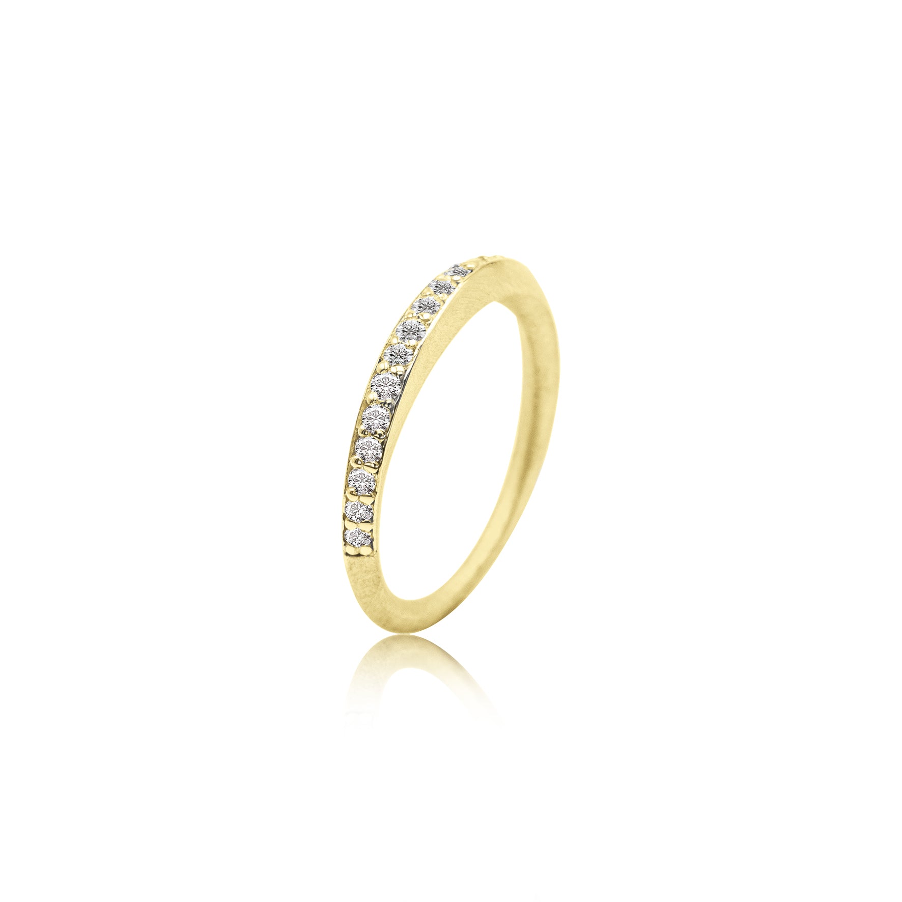 GOLDEN Ring "medium" in 585/- Gold mit Brillanten TWVS 0.33ct