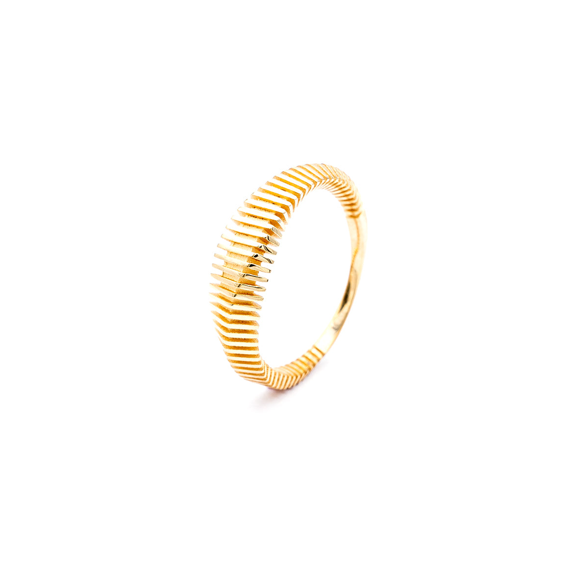 GOLDEN Ring "medium " in 585/- Gold