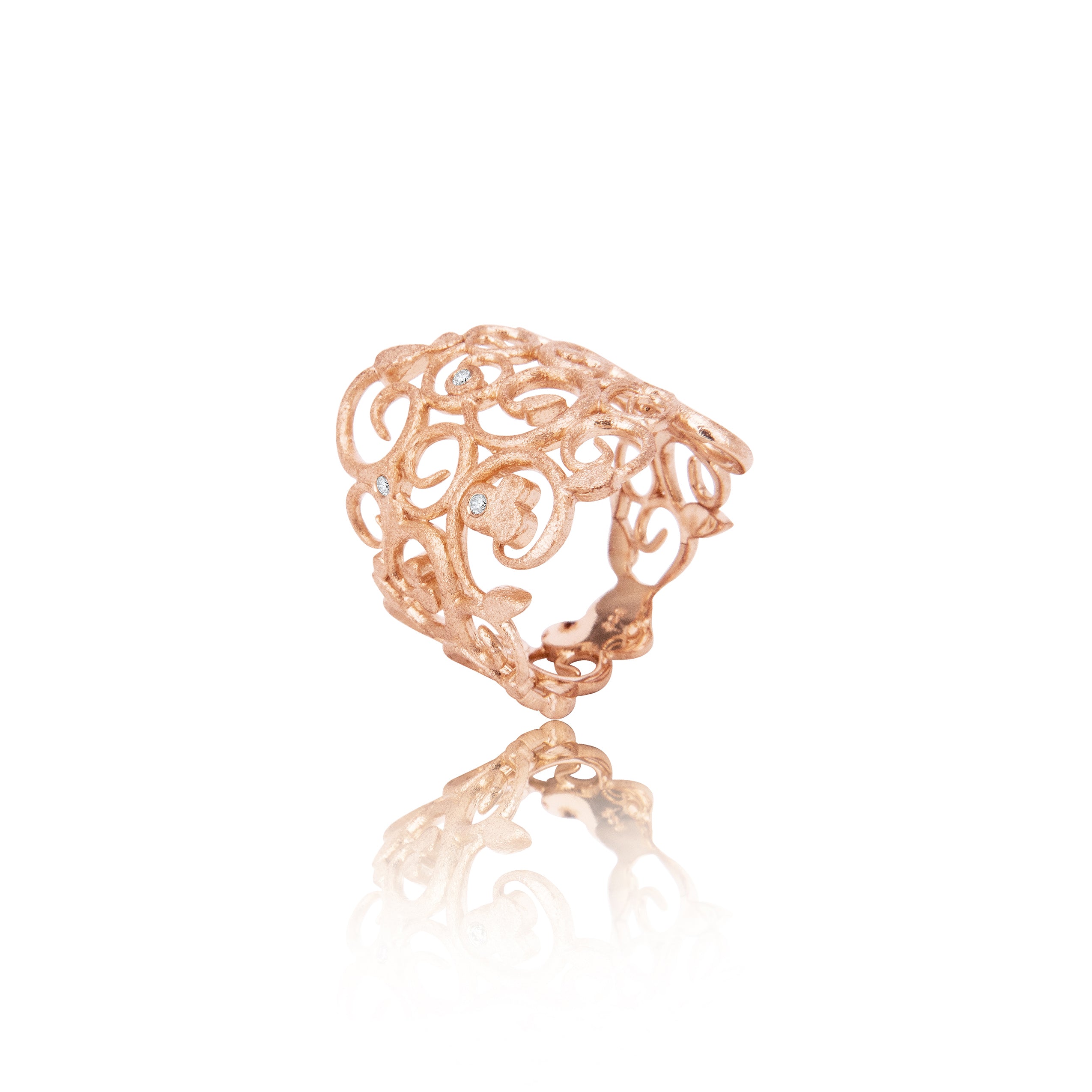 Grace ring "big" 925/- with brilliant-cut diamonds TLB 0.04ct