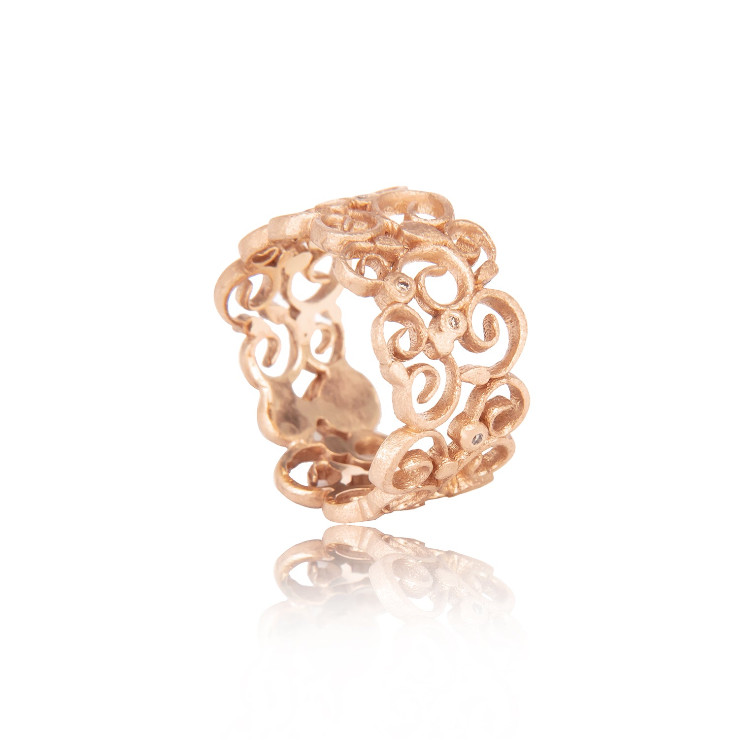 Anello Grace "medio" 925/- con diamanti TLB 0,02ct