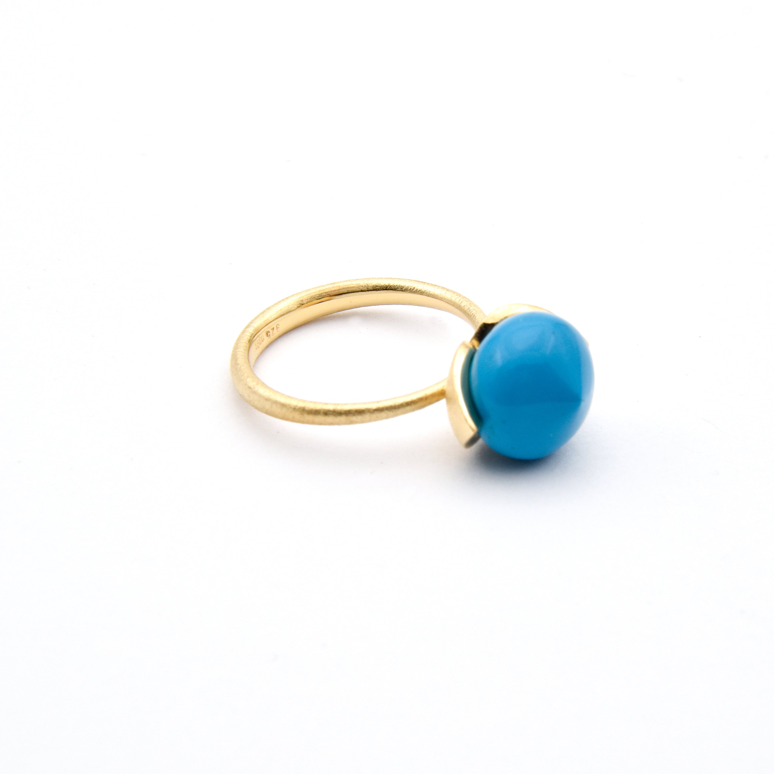 Dolce anneau "moyen" avec turquoise rec. 925/-
