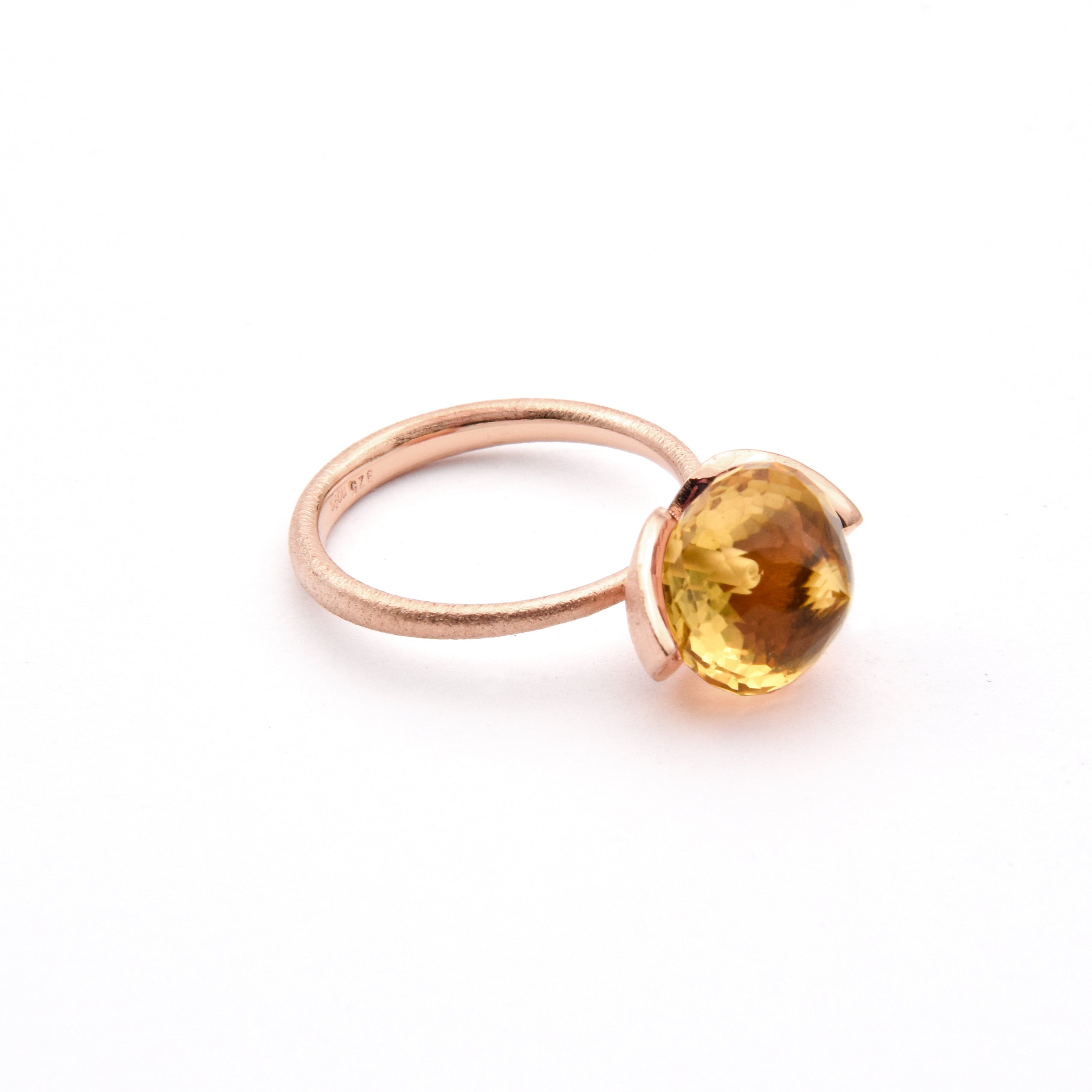 Dolce Ring "medium" mit Champagnerquarz 925/-