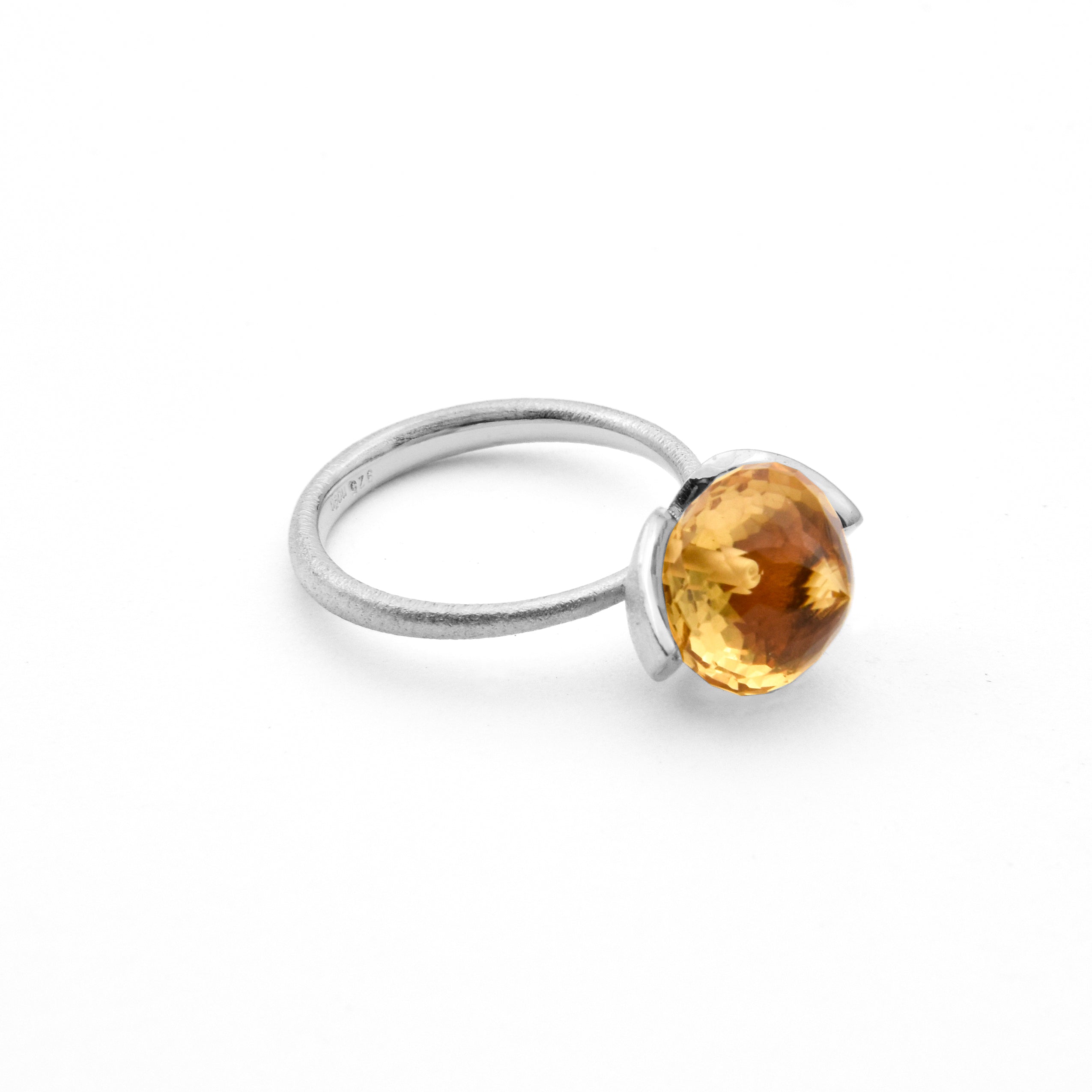 Dolce Ring "medium" mit Champagnerquarz 925/-