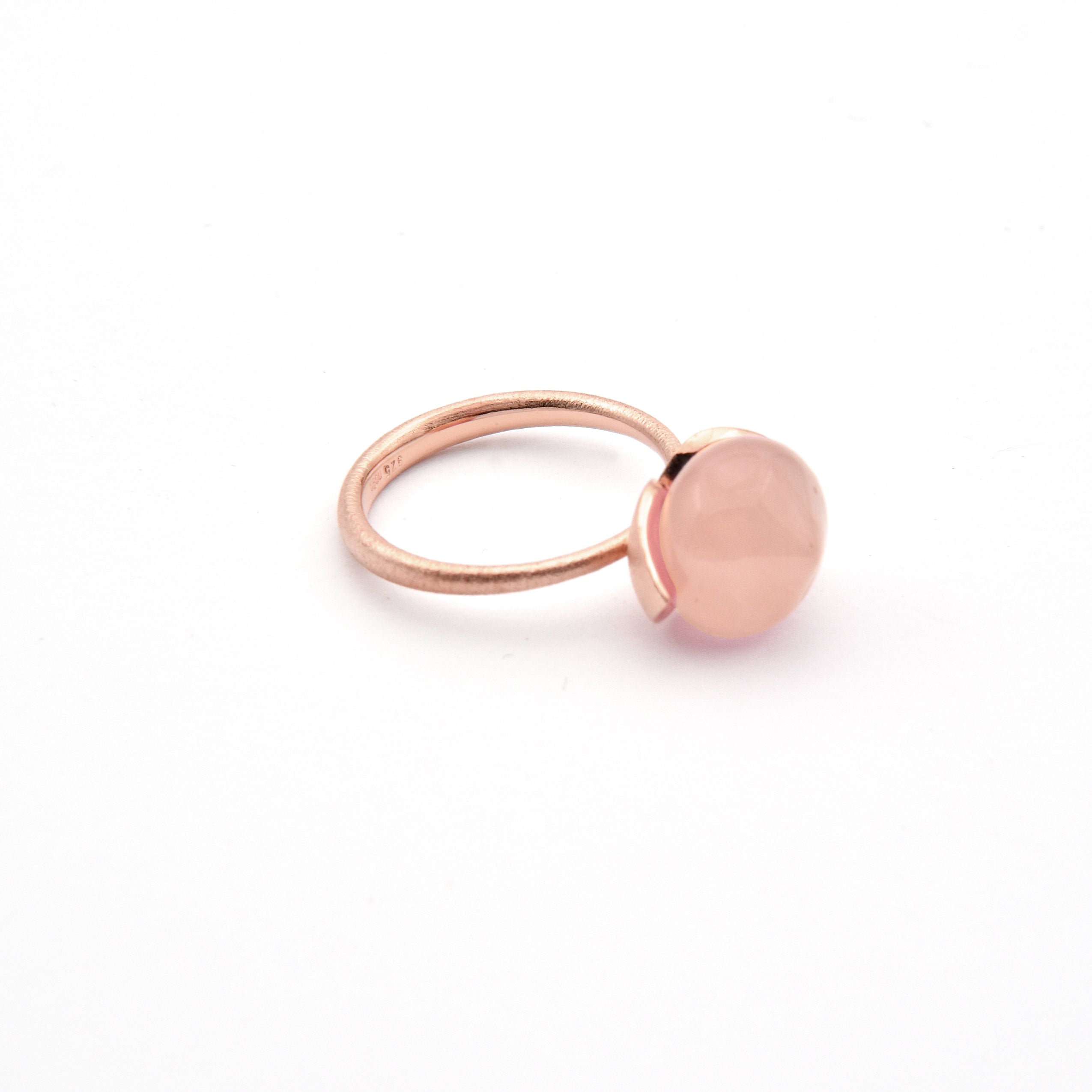 Dolce Ring "medium" mit Rosenquarz 925/-