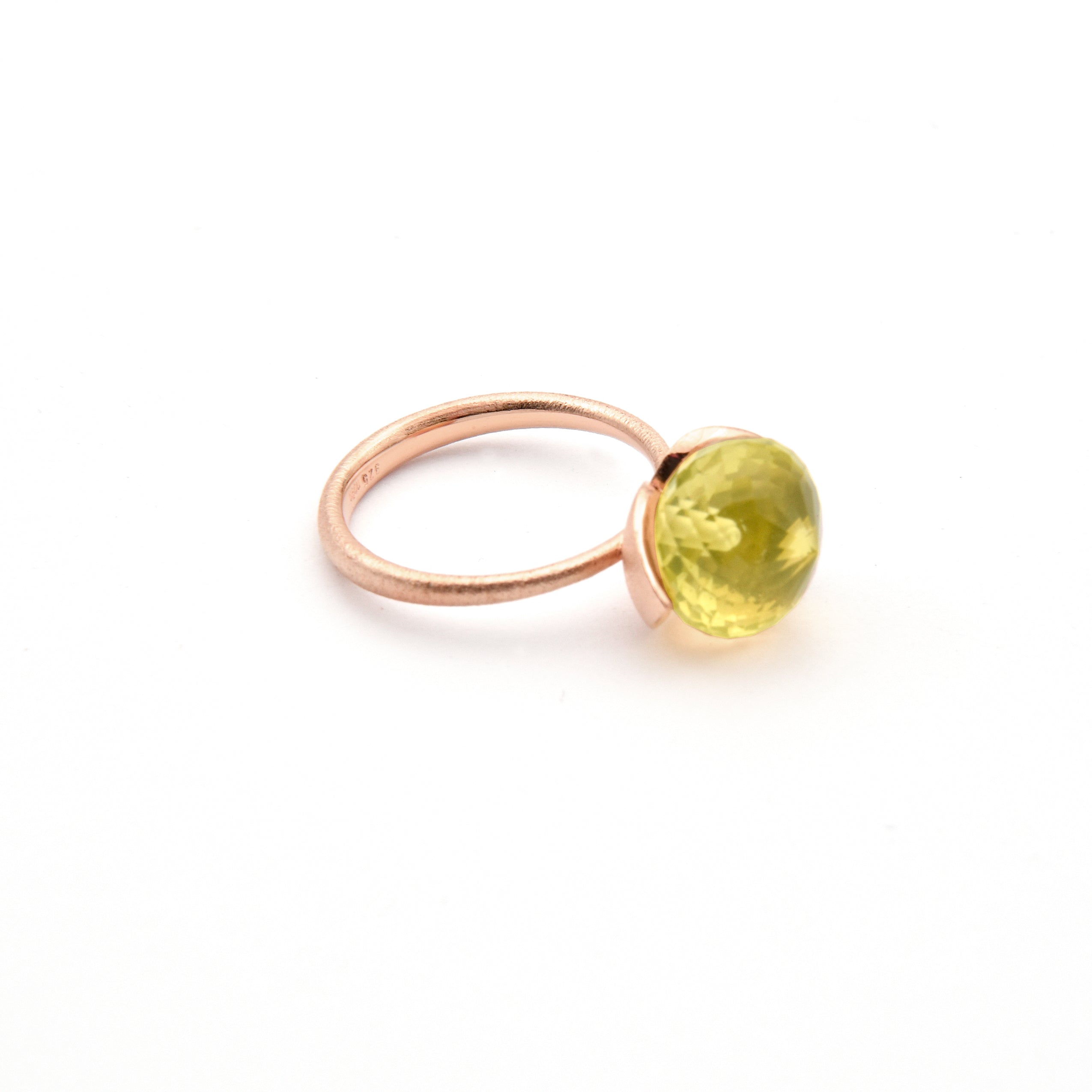 Dolce Ring "medium" mit Lemonquarz 925/-