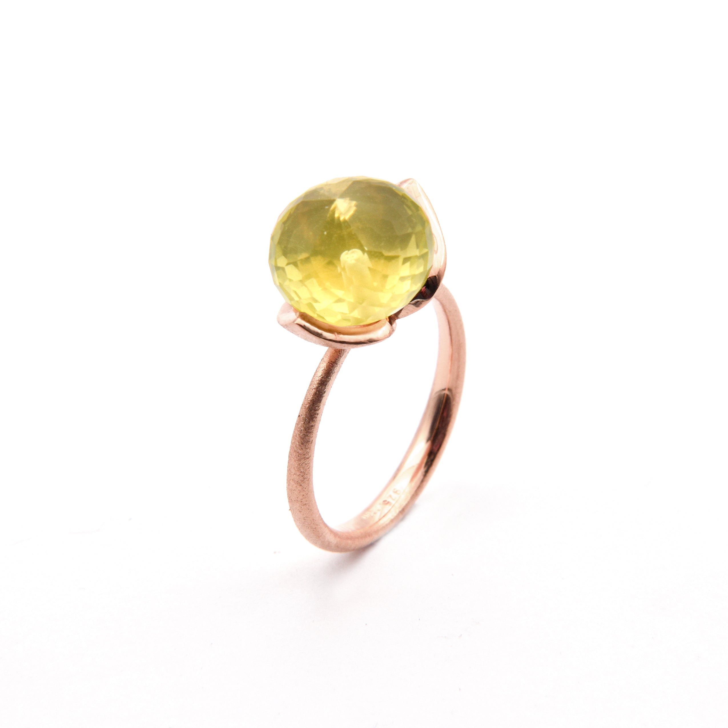 Dolce Ring "medium" mit Lemonquarz 925/-