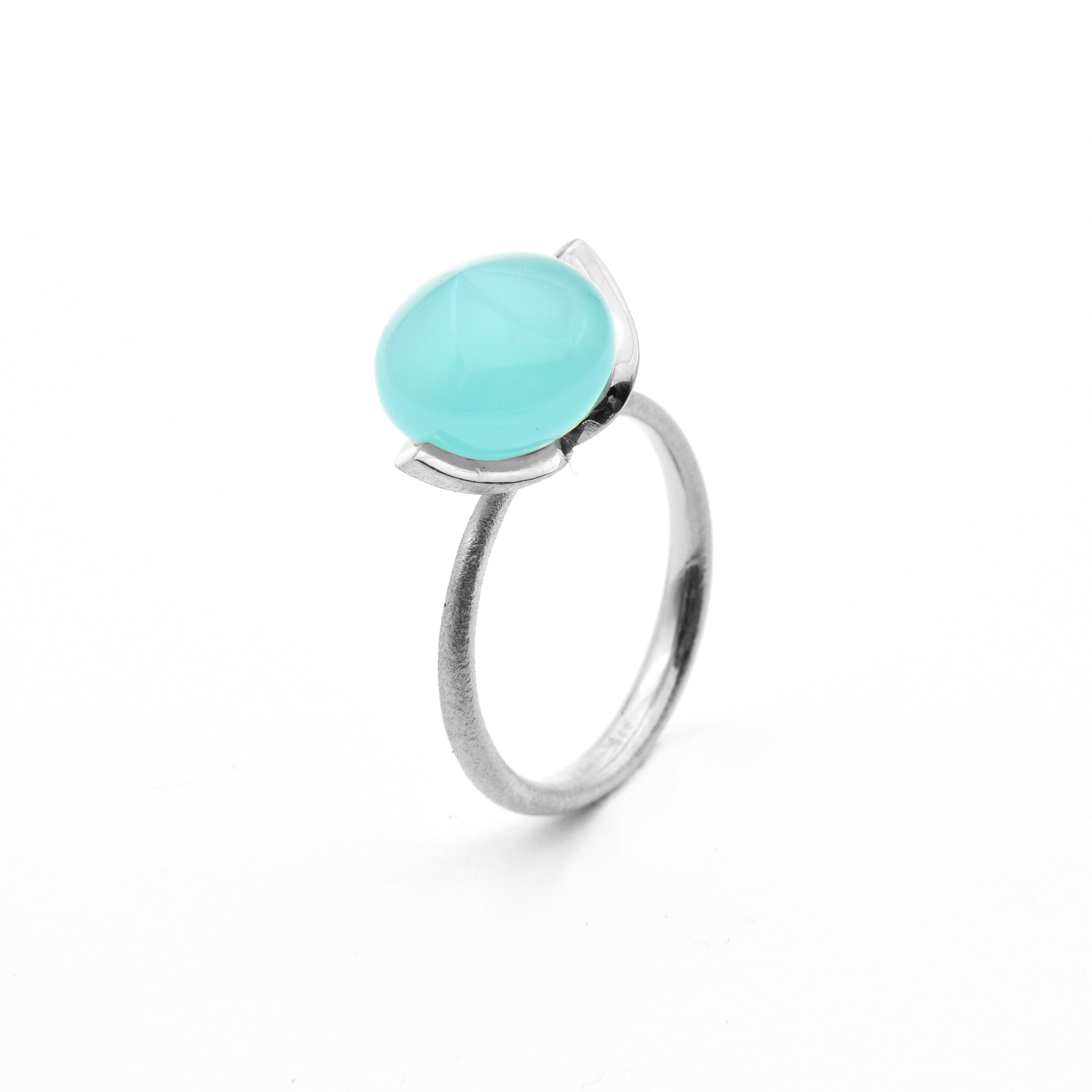 Dolce Anneau "moyen" avec calcédoine rec. 925/-