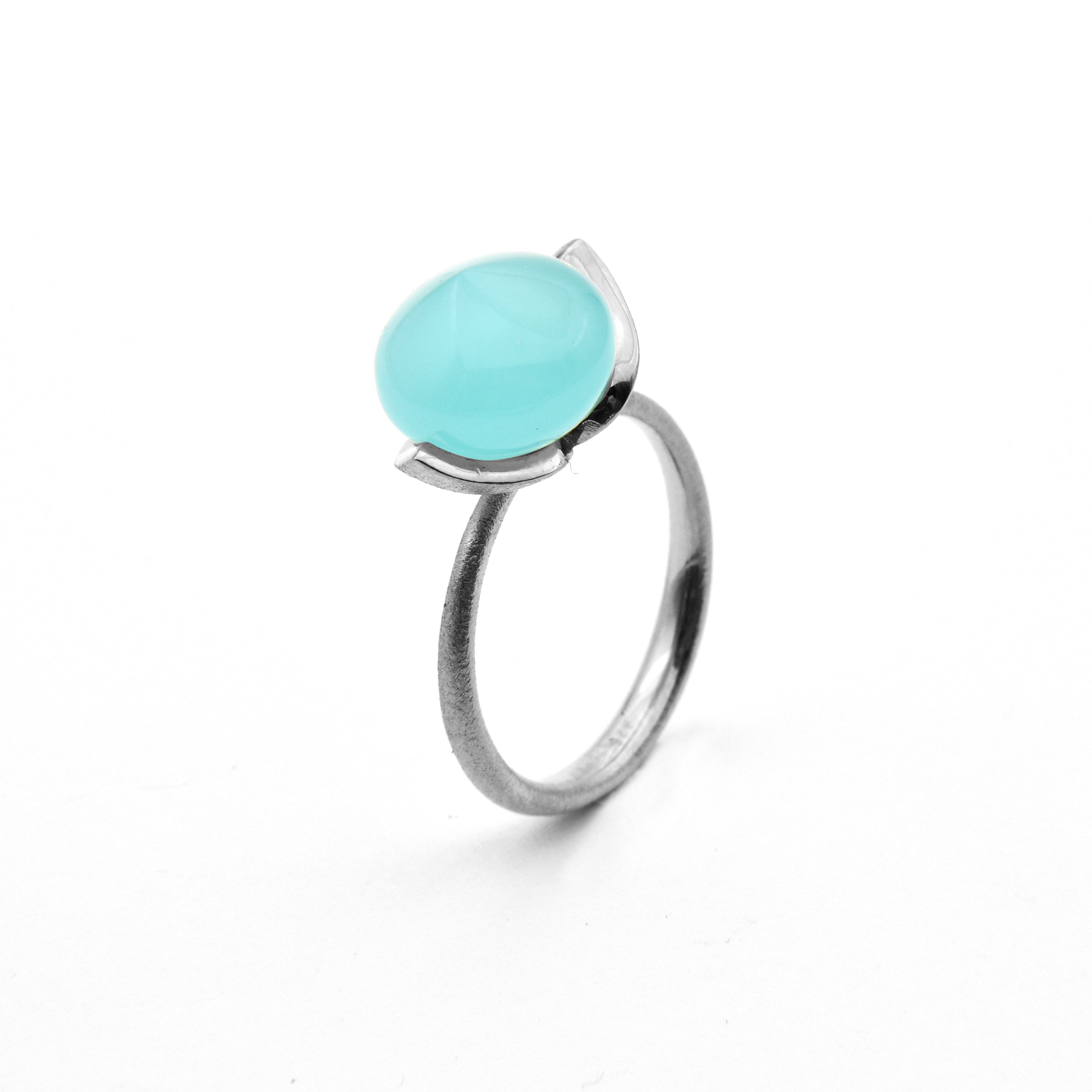 Dolce Anneau "moyen" avec calcédoine rec. 925/-