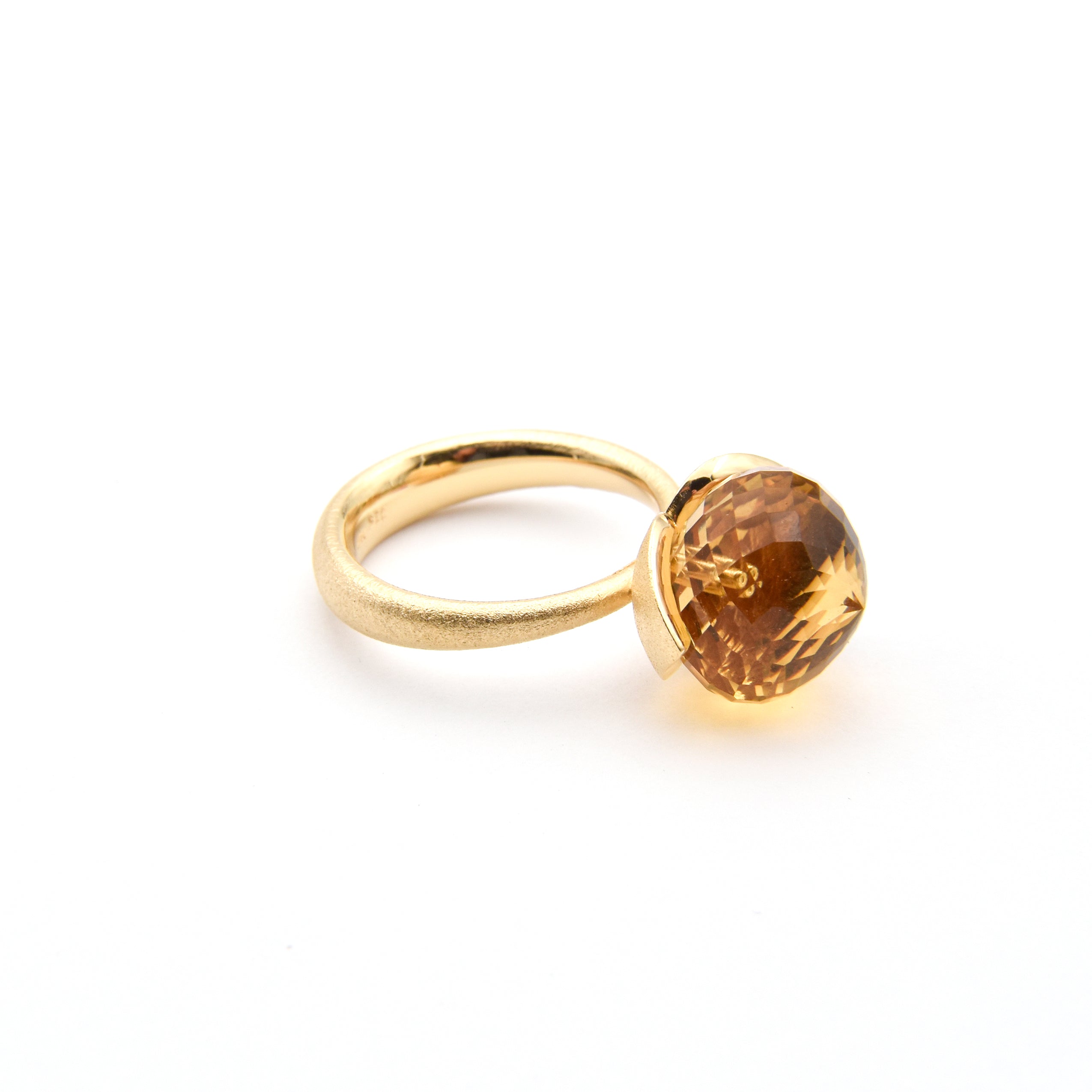 Dolce Ring "big" mit Champagnerquarz 925/-