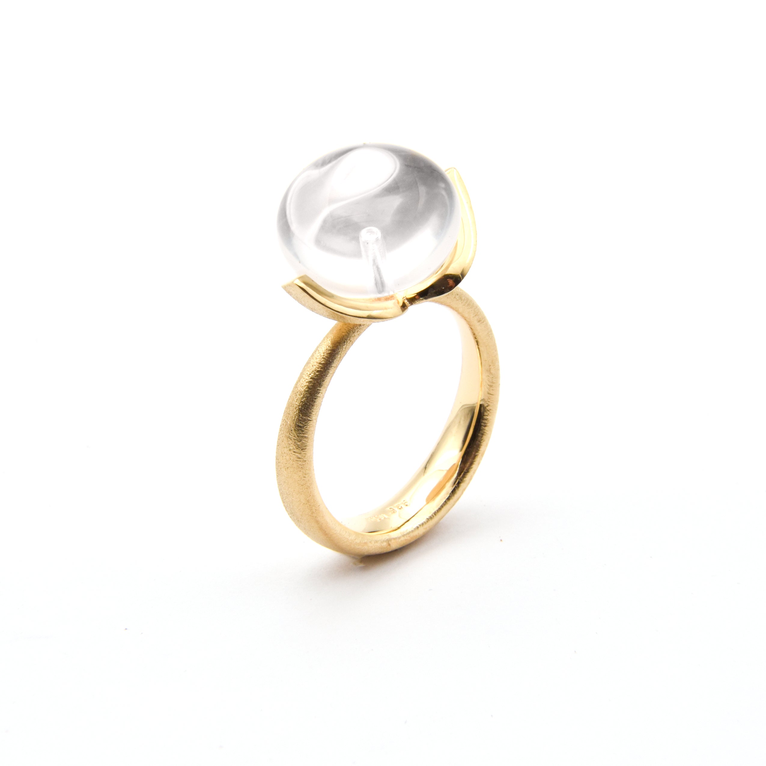 Dolce Ring "big" mit Milchquarz 925/-