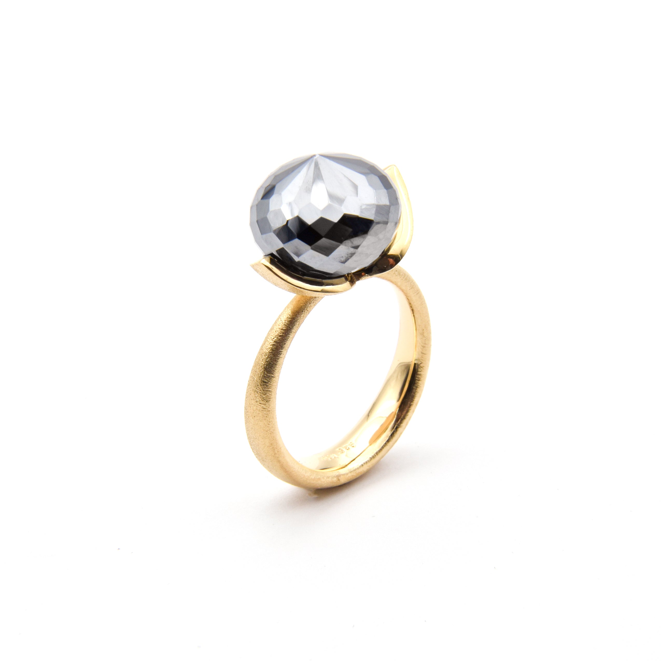 Dolce Ring "big" mit Hämatit rec. 925/-