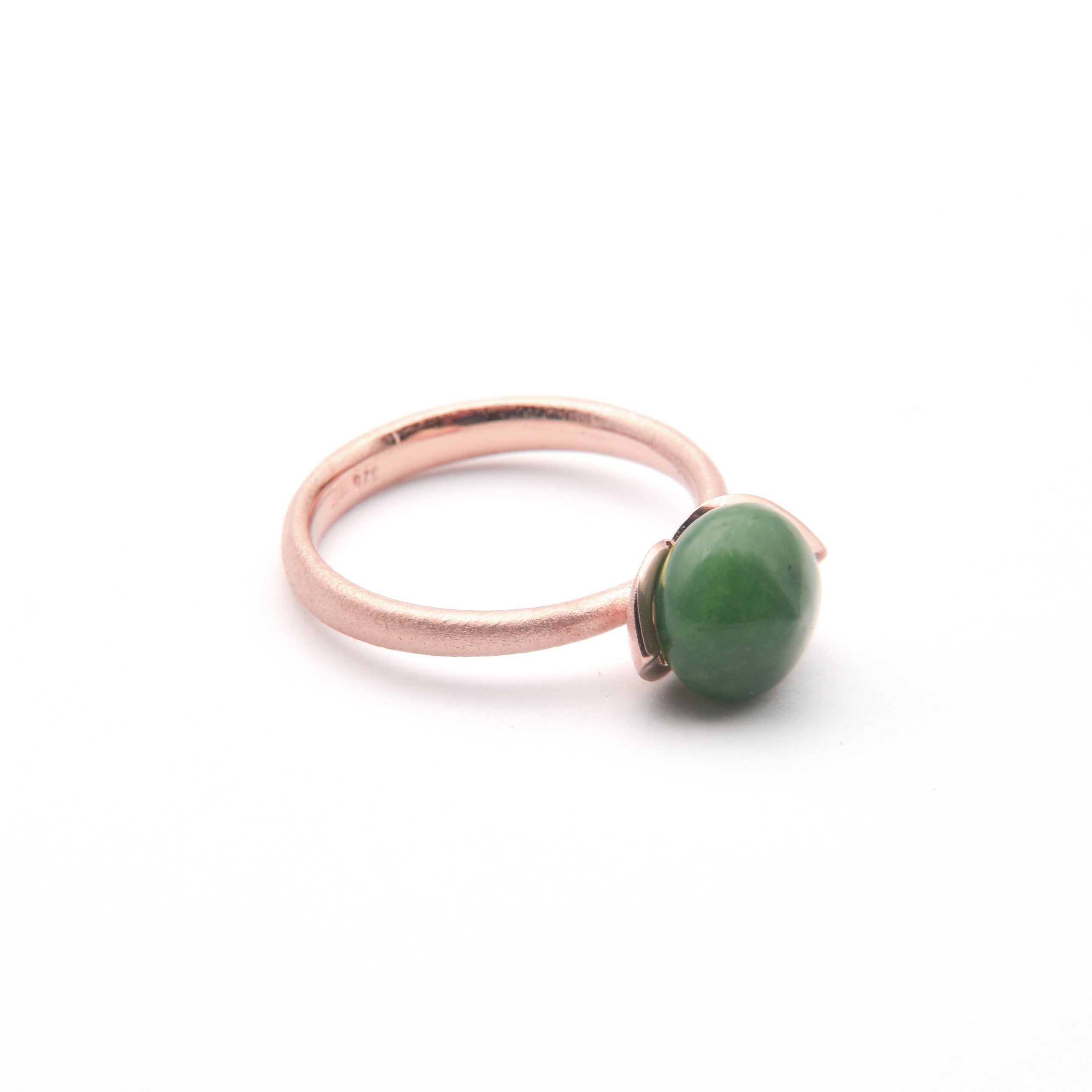 Dolce Ring "smal" mit Jade 925/-