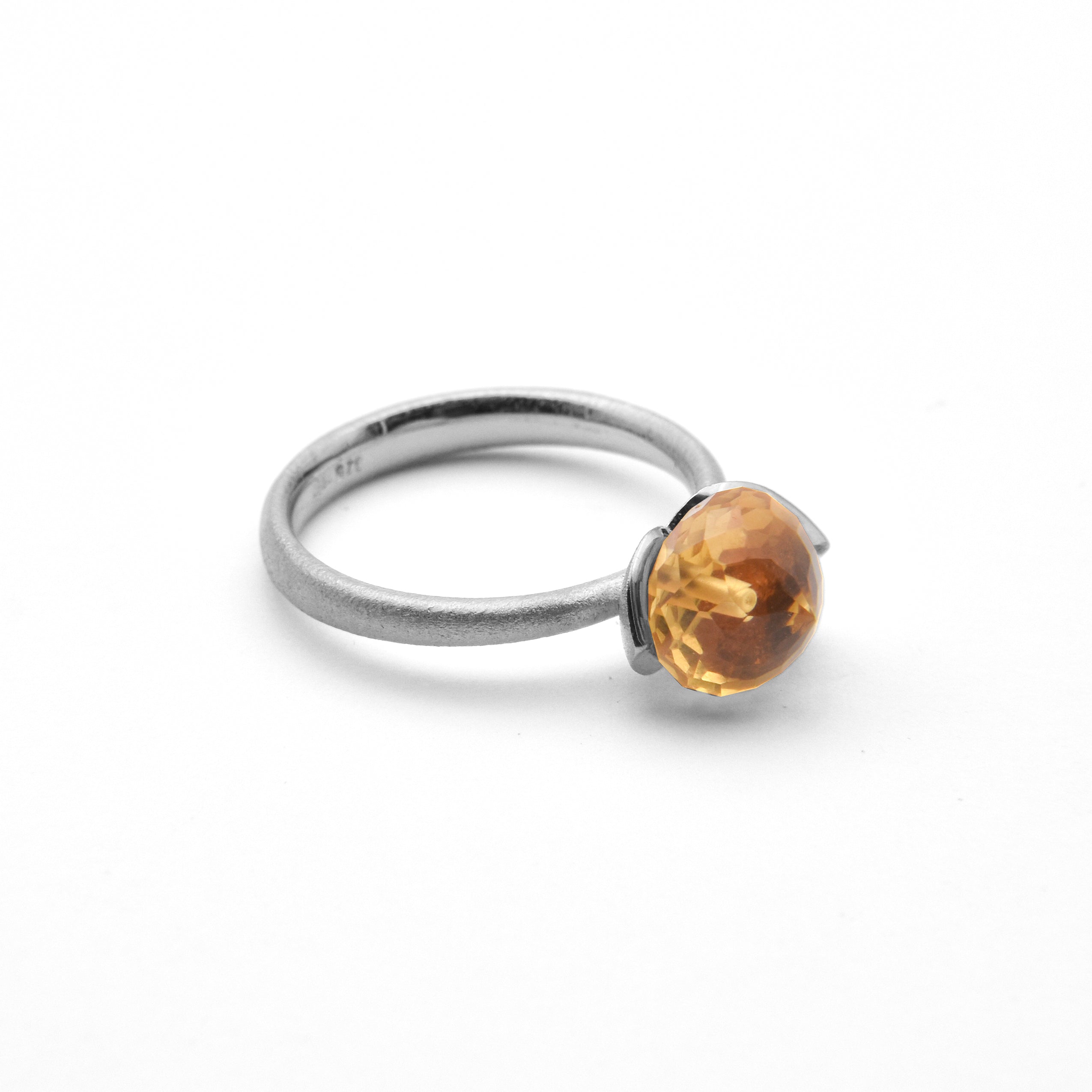 Dolce ring "smal" with champagne quartz 925/-