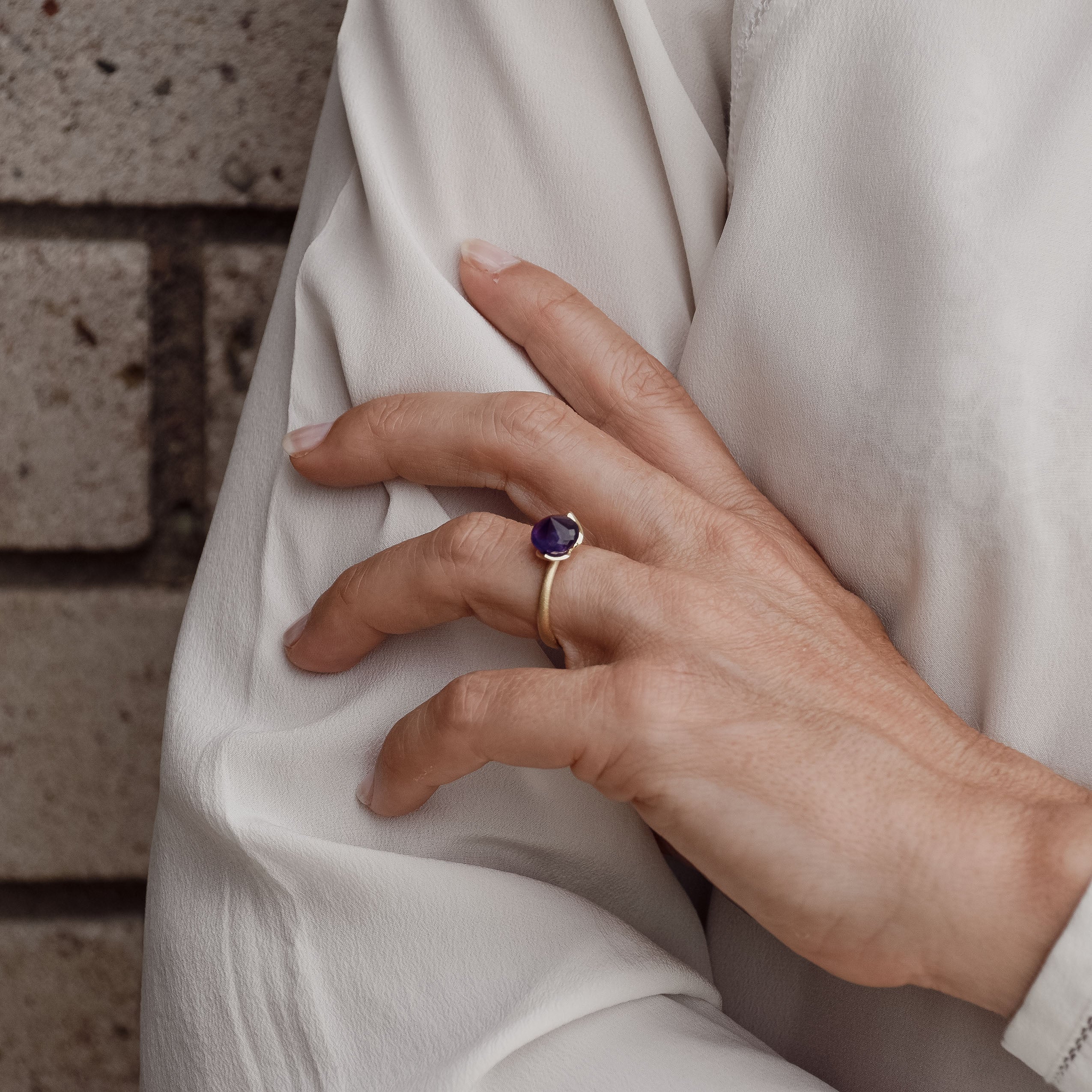 Anello Dolce "smal" con ametista 925/-