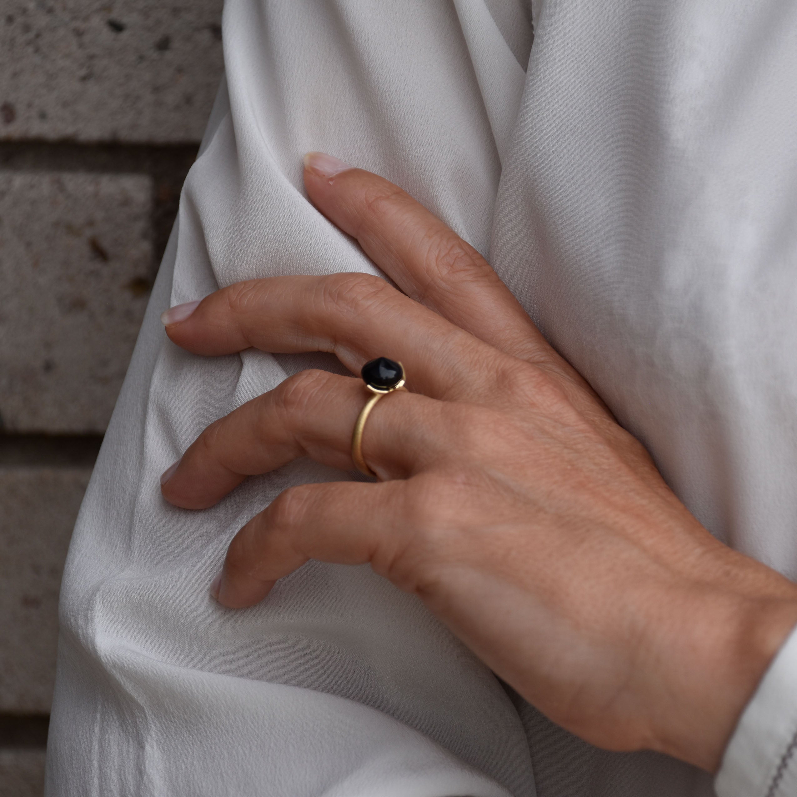 Anello Dolce "smal" con onix 925/-
