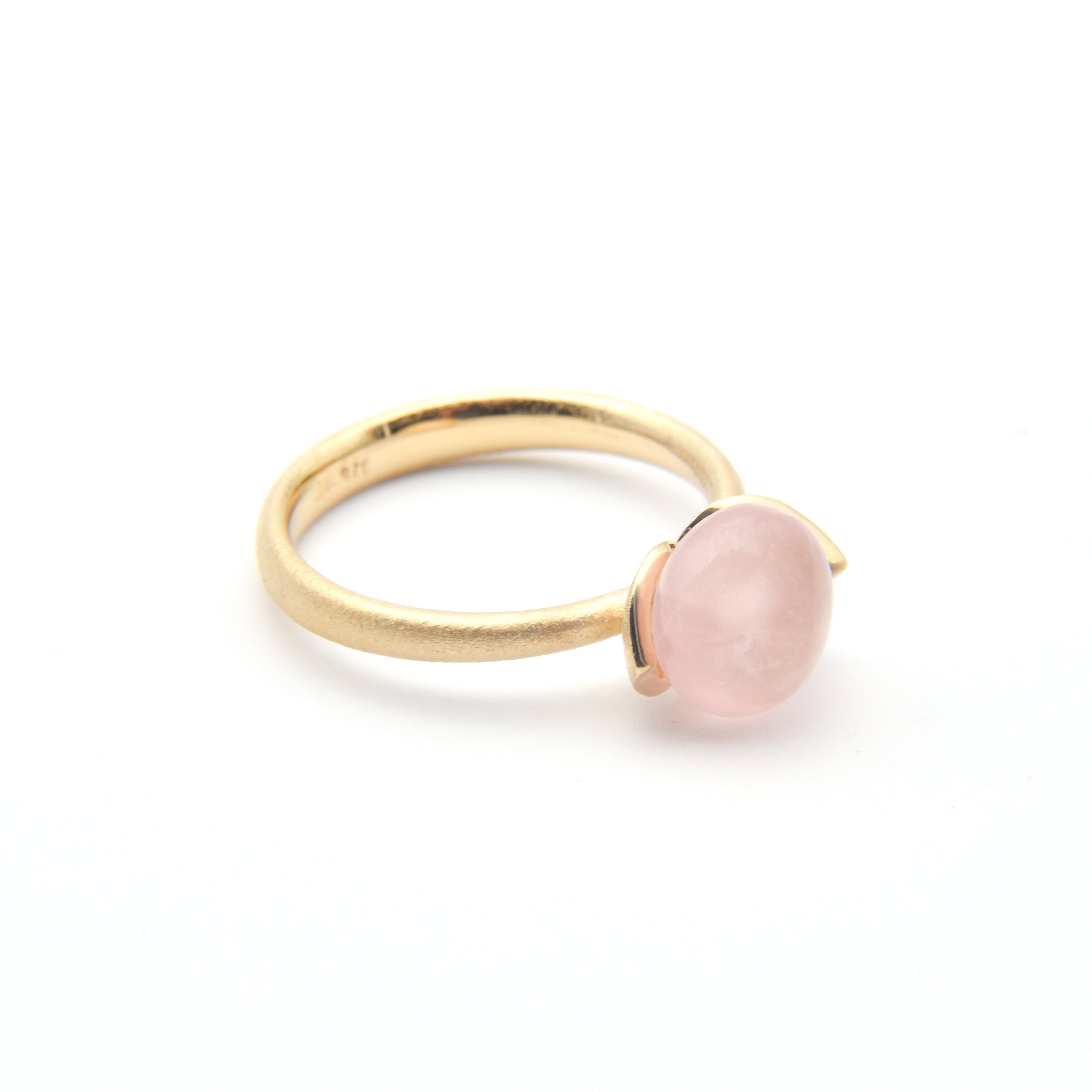 Dolce Ring "smal" mit Rosenquarz 925/-