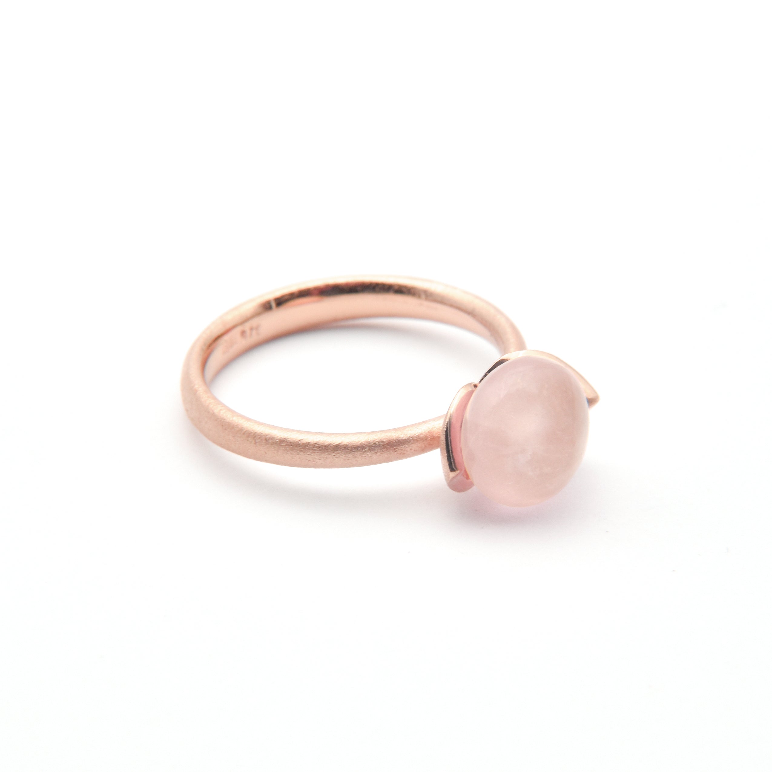 Dolce Ring "smal" mit Rosenquarz 925/-