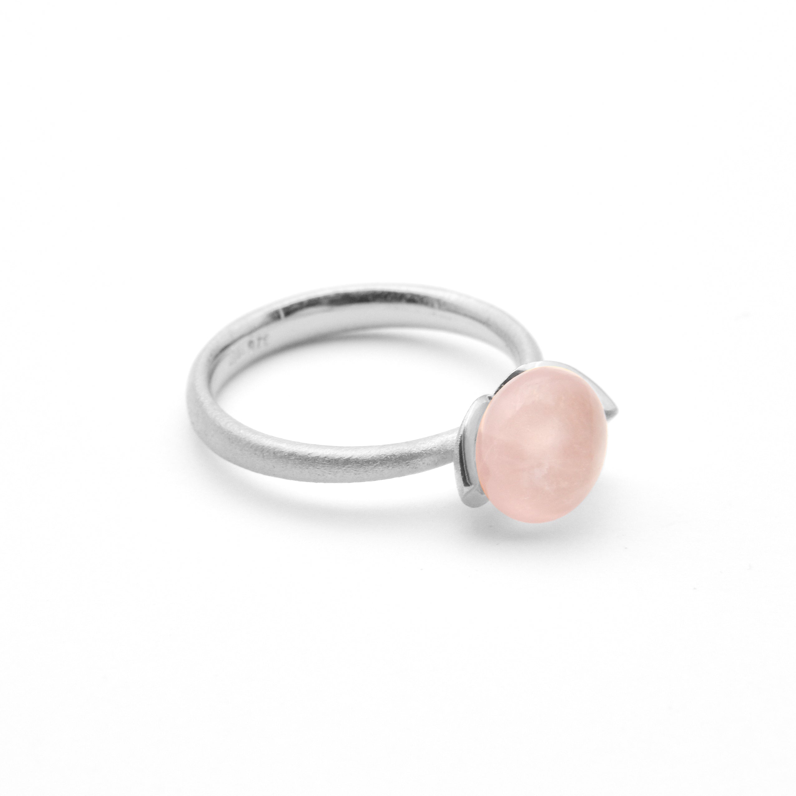 Dolce Ring "smal" mit Rosenquarz 925/-