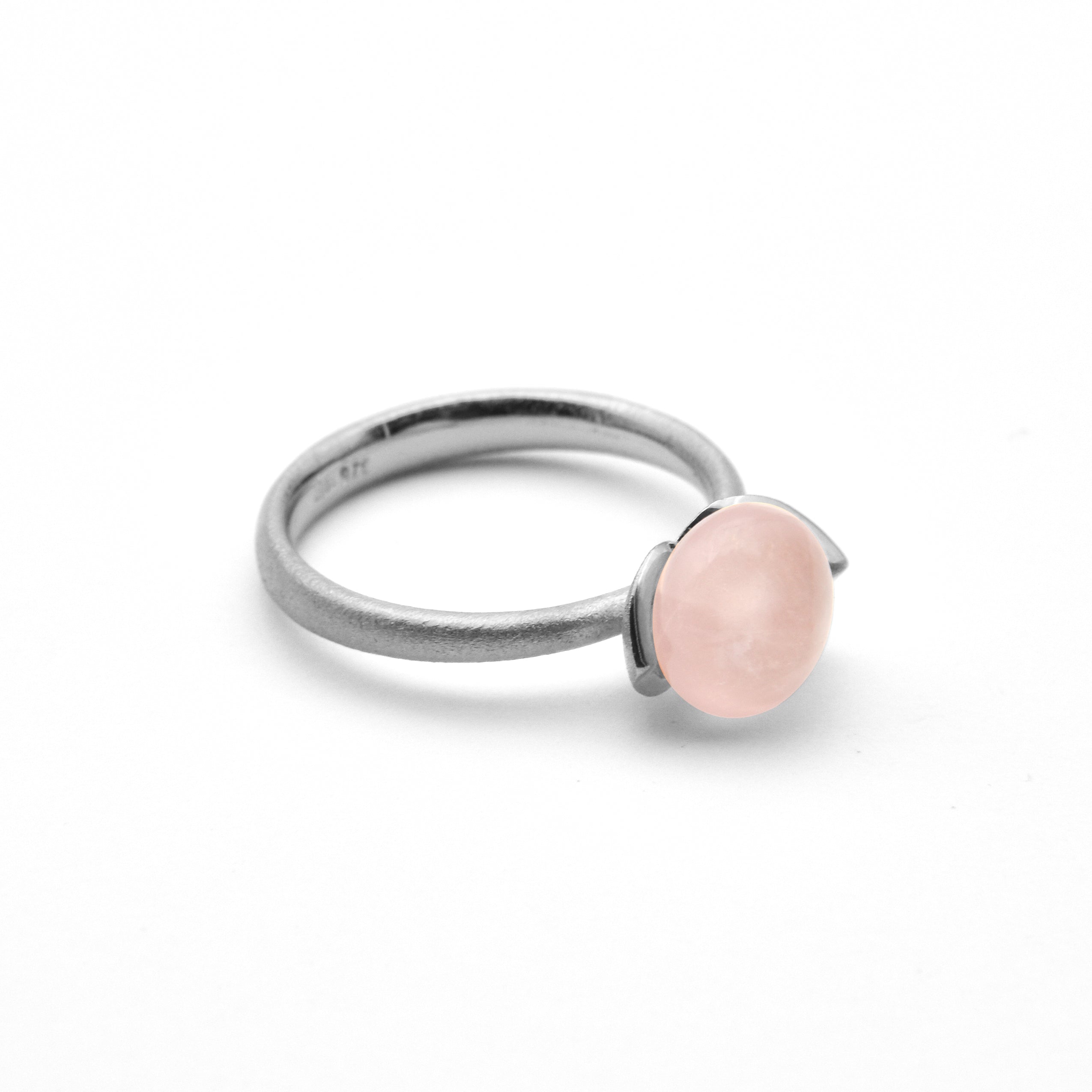 Dolce Ring "smal" mit Rosenquarz 925/-