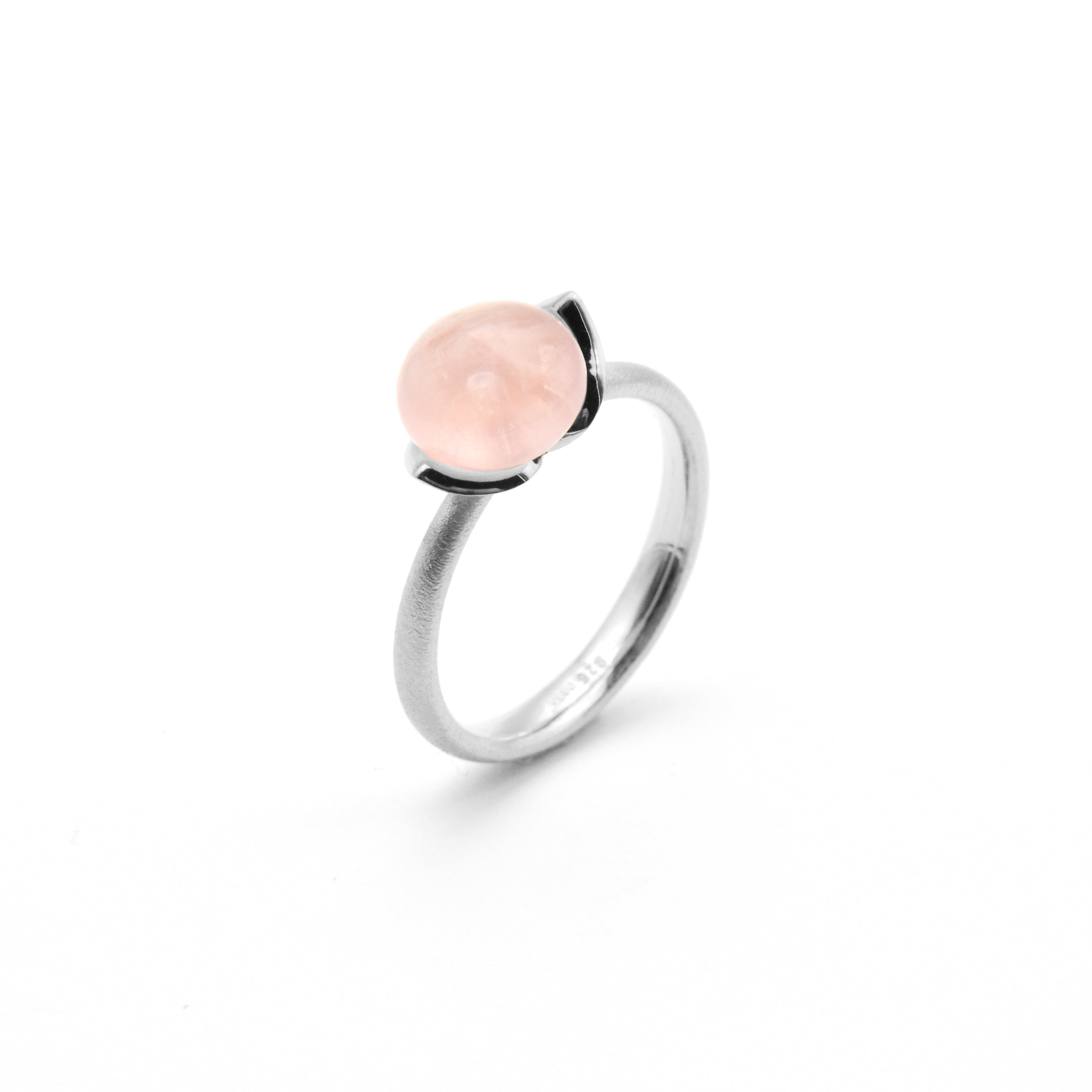 Dolce Ring "smal" mit Rosenquarz 925/-