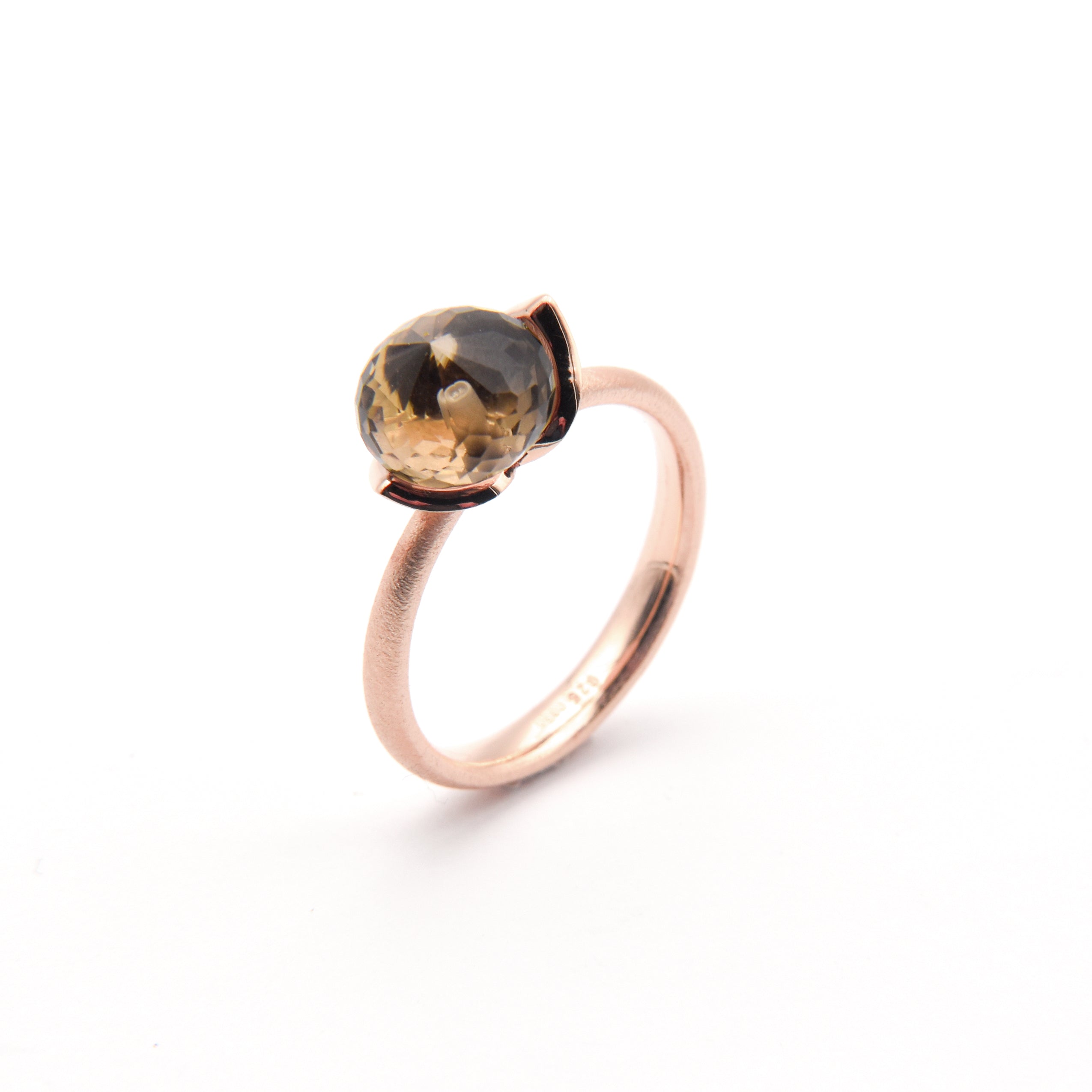 Dolce ring "smal" with smoky quartz 925/-