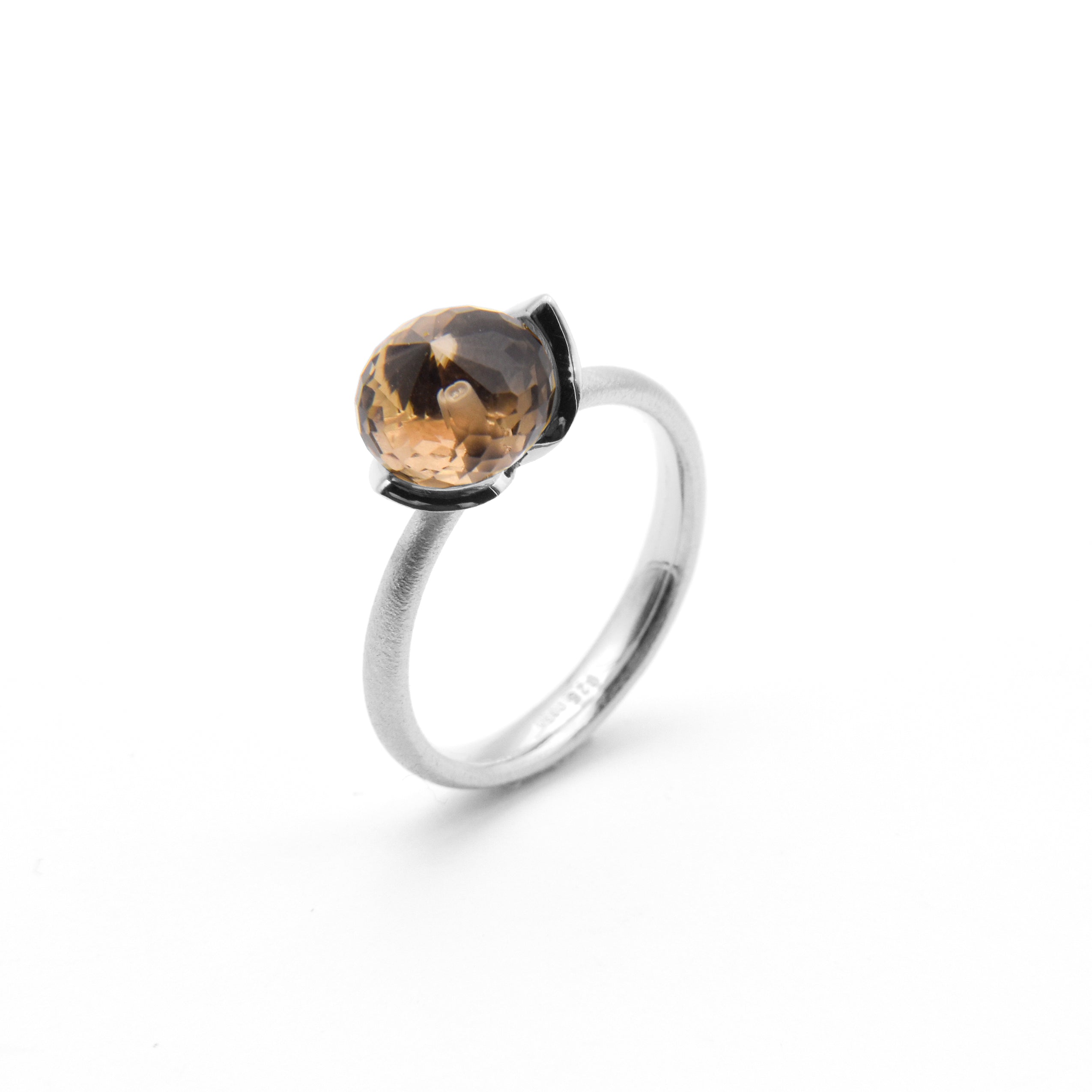 Dolce ring "smal" with smoky quartz 925/-