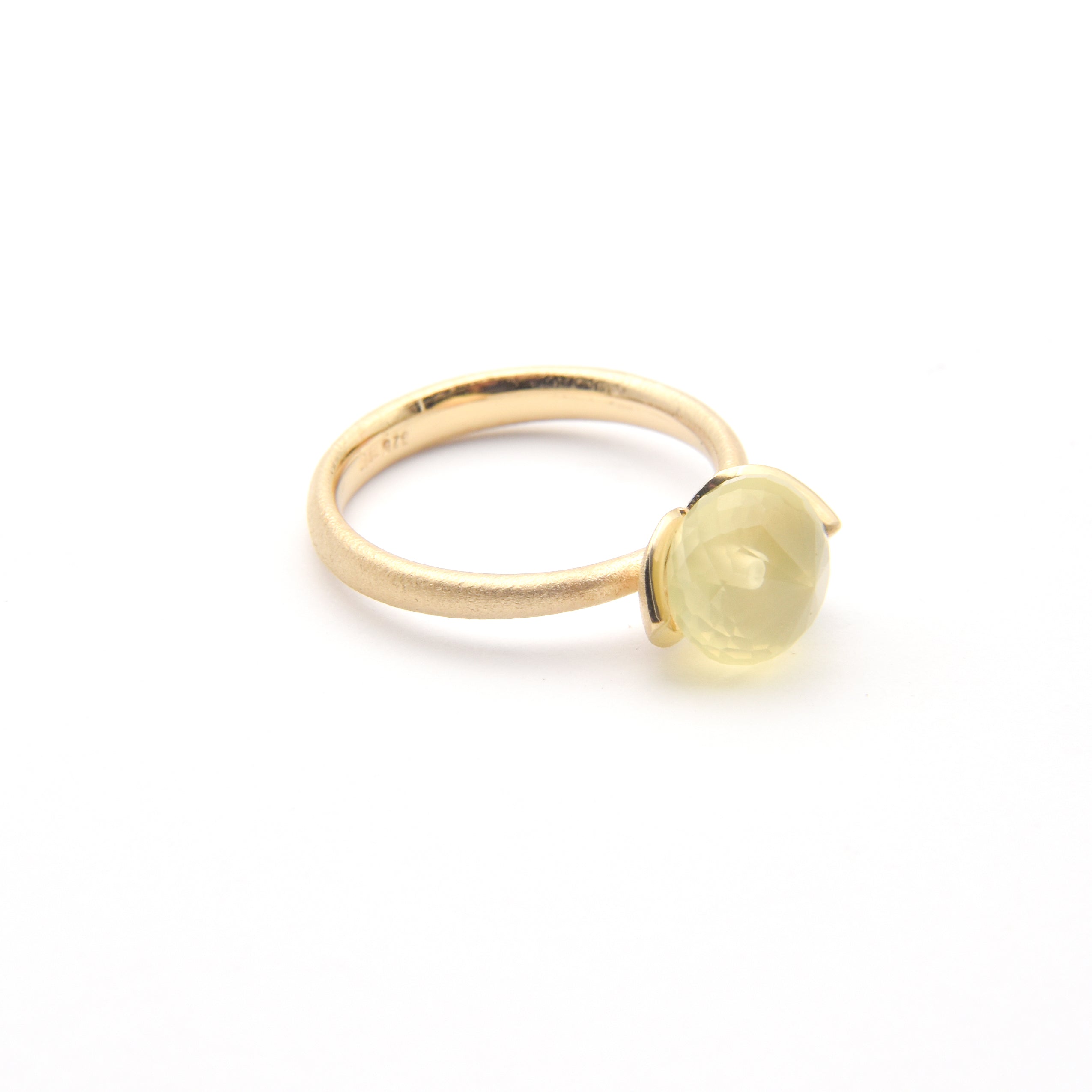 Dolce Ring "smal" mit Lemonquarz 925/-