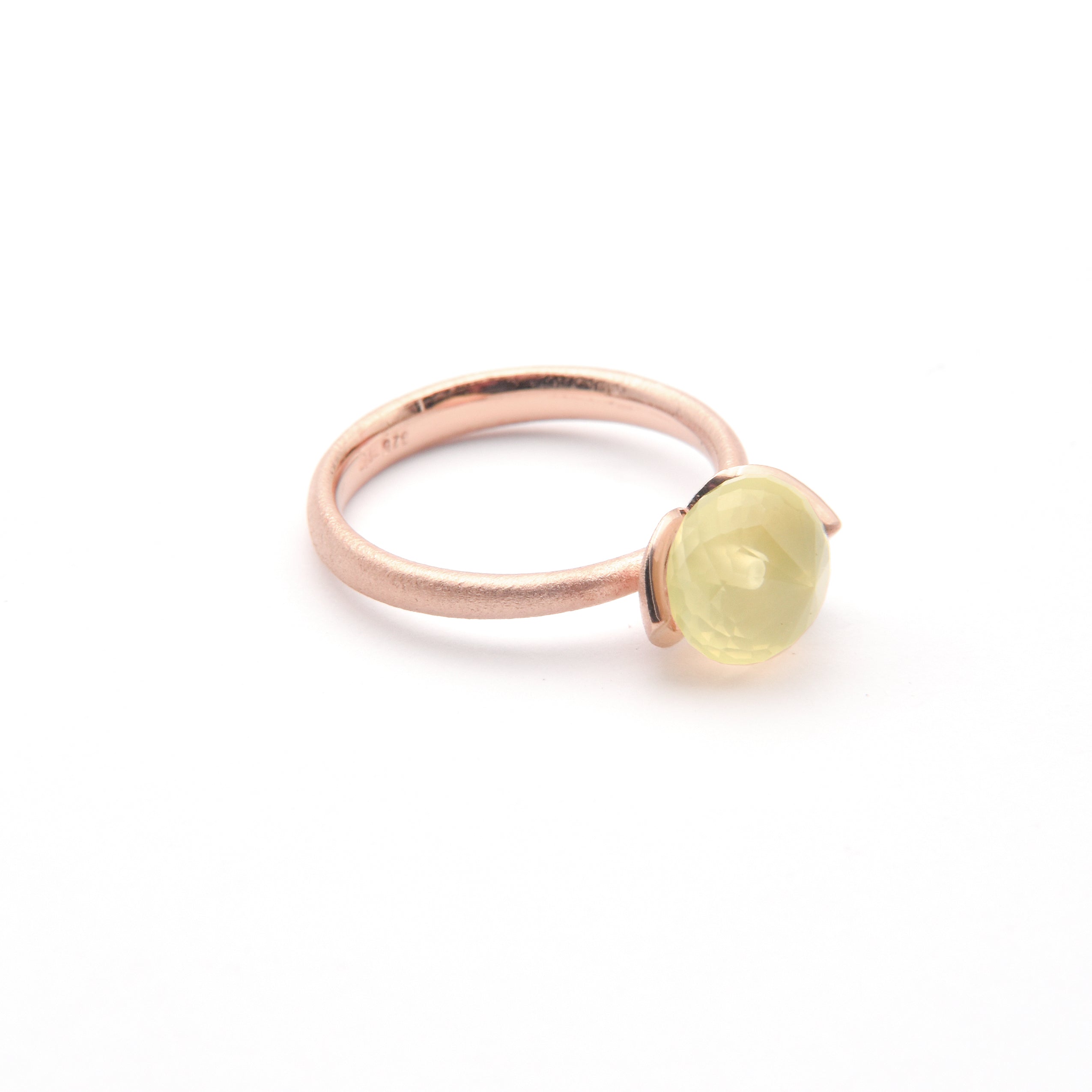 Dolce Ring "smal" mit Lemonquarz 925/-